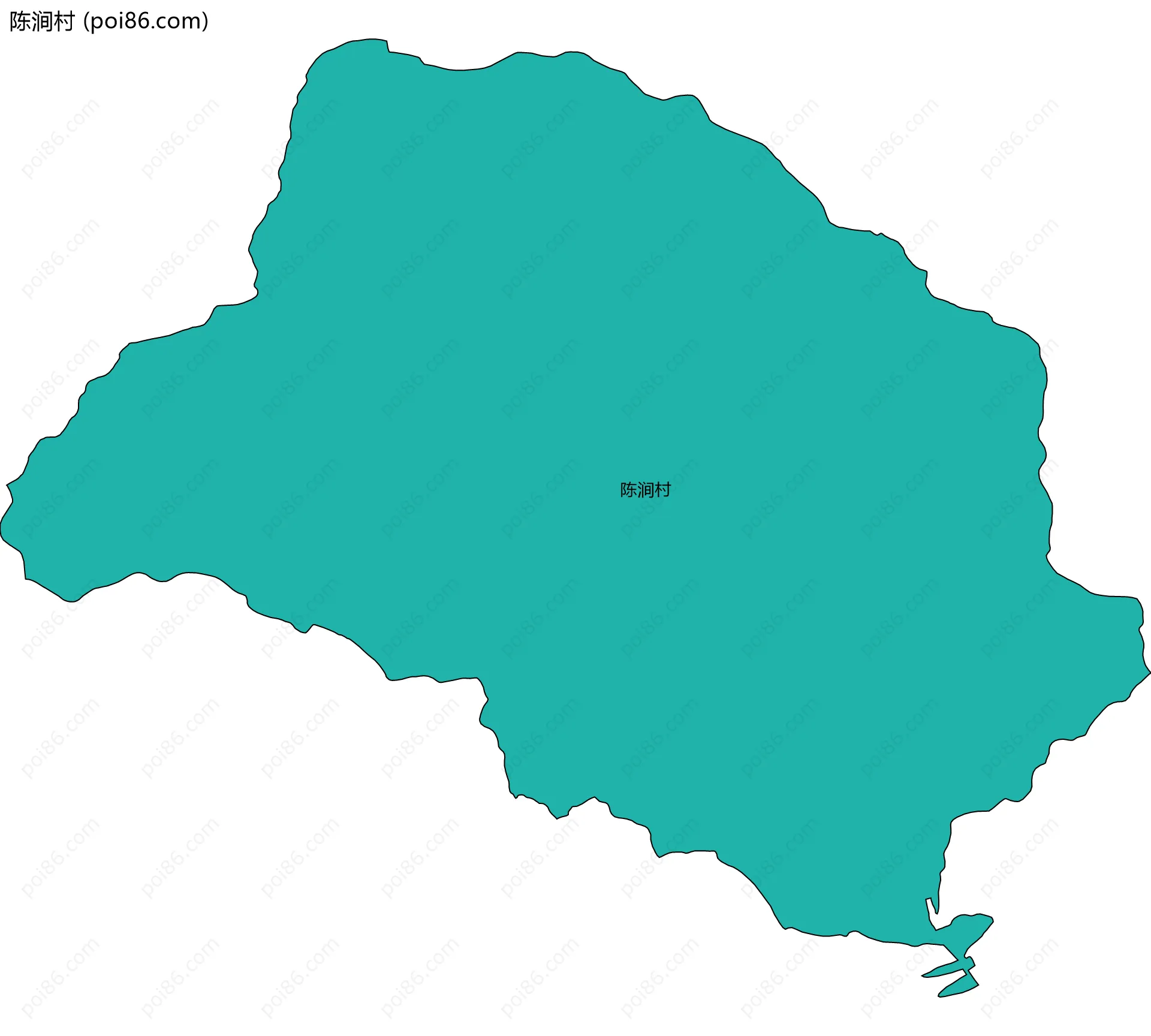 陈涧村边界地图