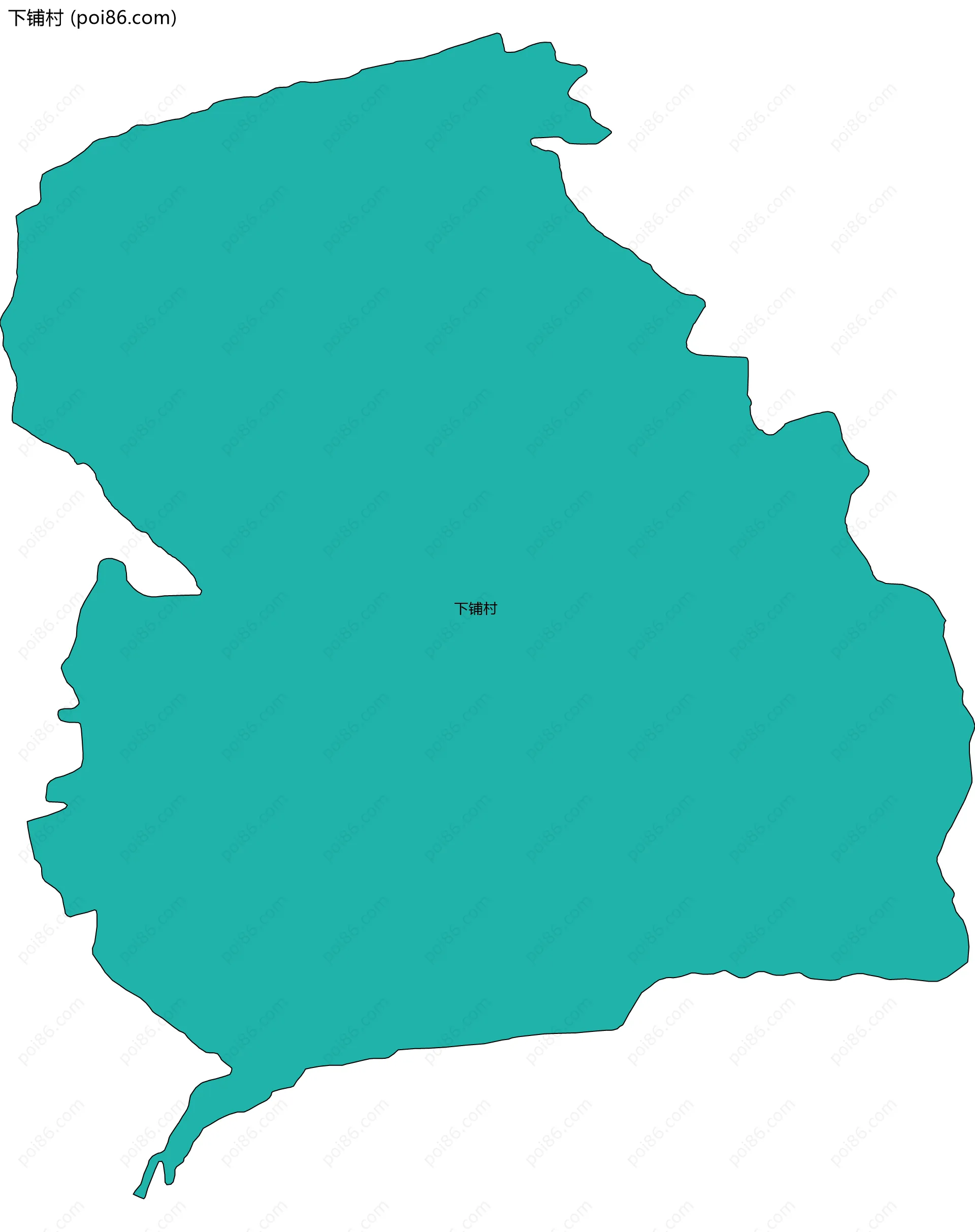 下铺村边界地图