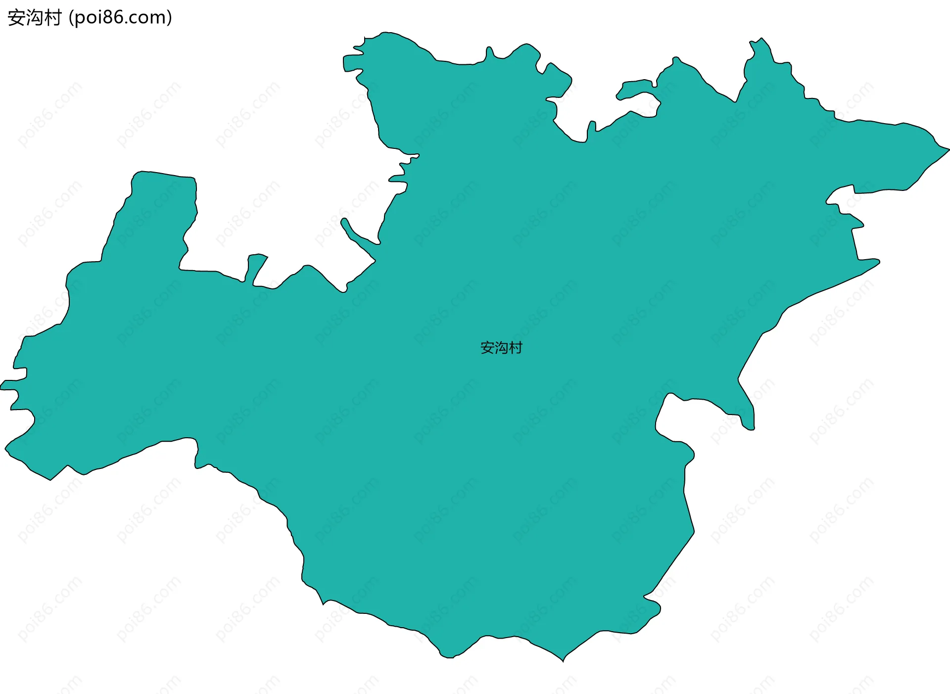 安沟村边界地图