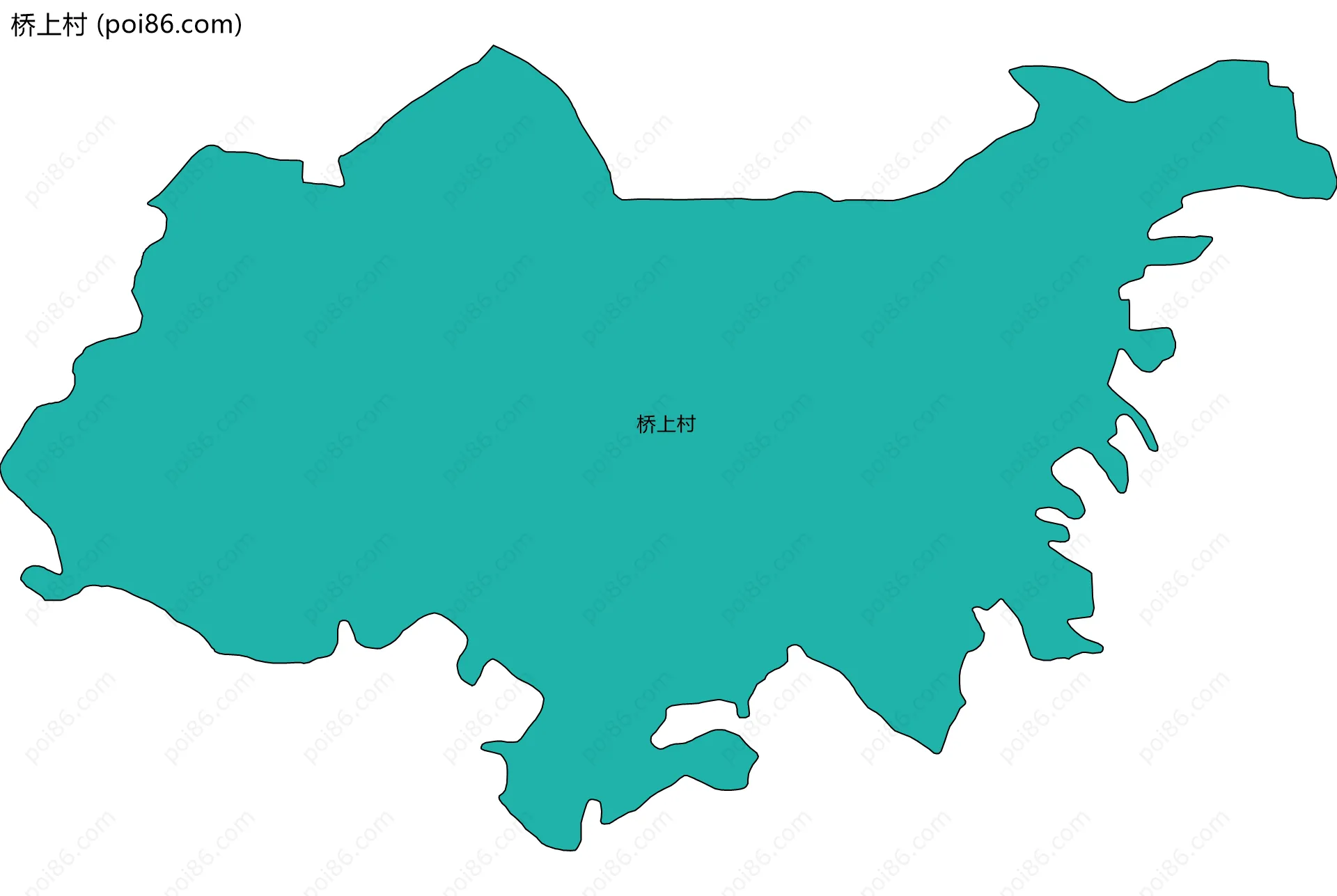 桥上村边界地图