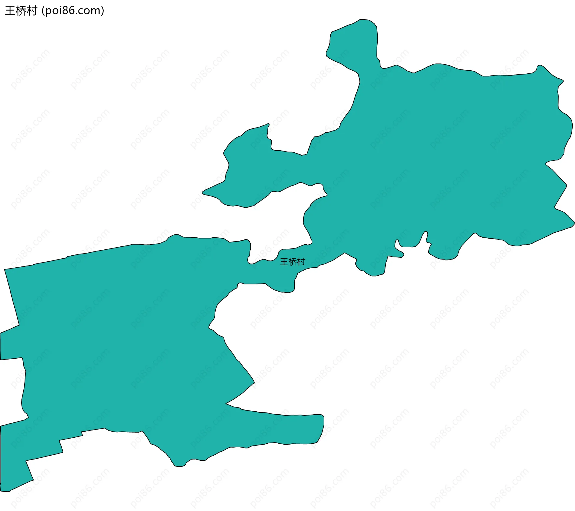 王桥村边界地图