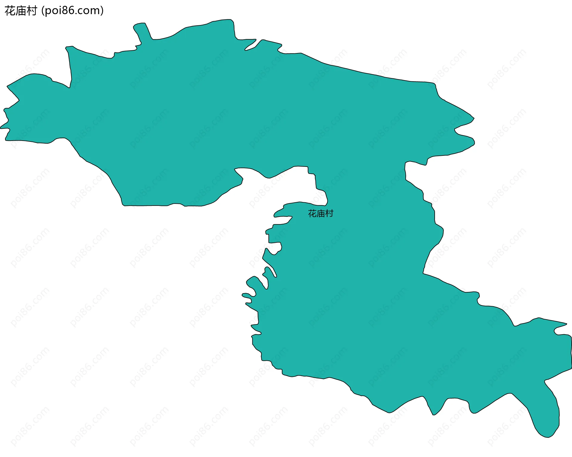 花庙村边界地图