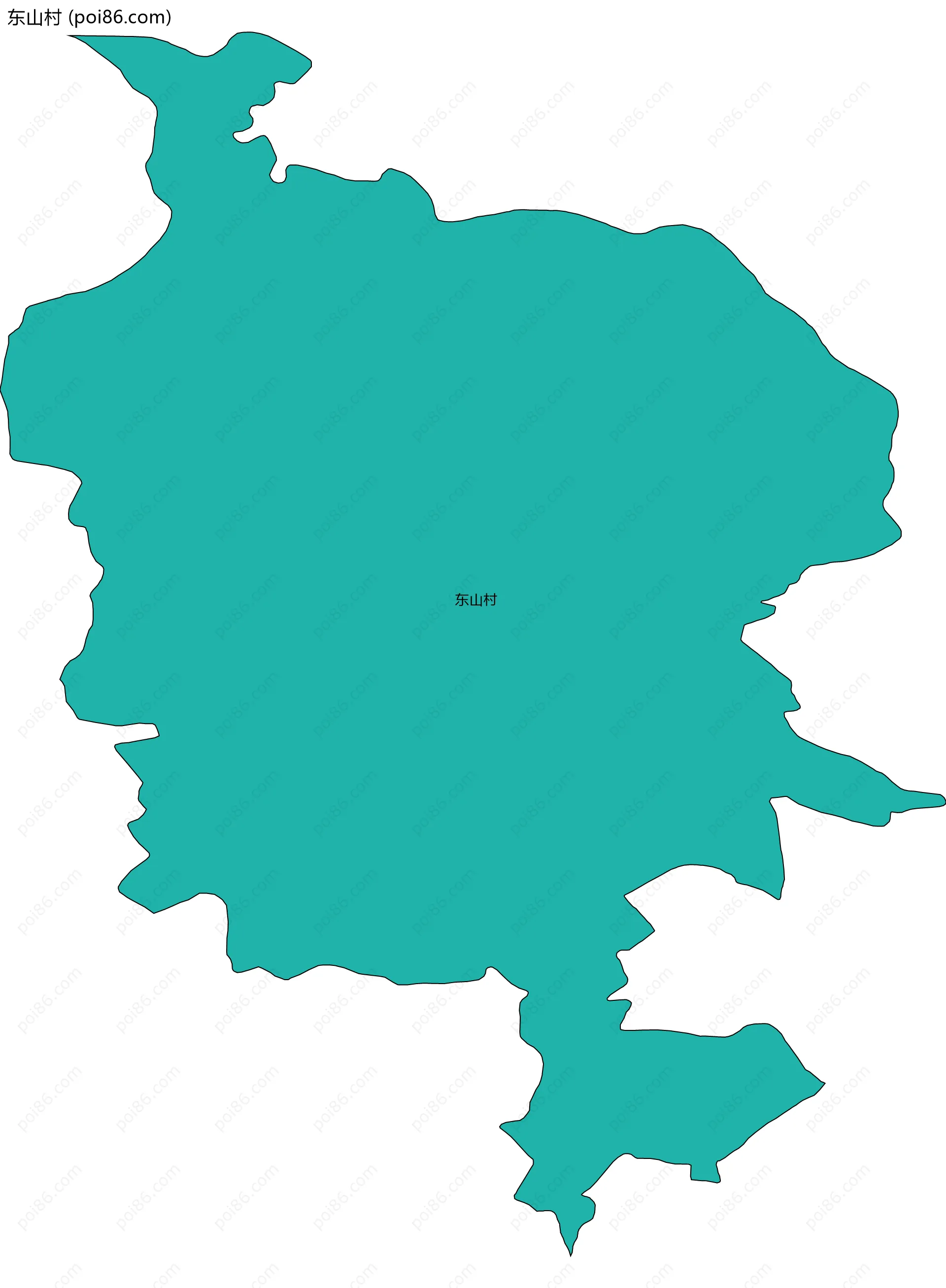 东山村边界地图