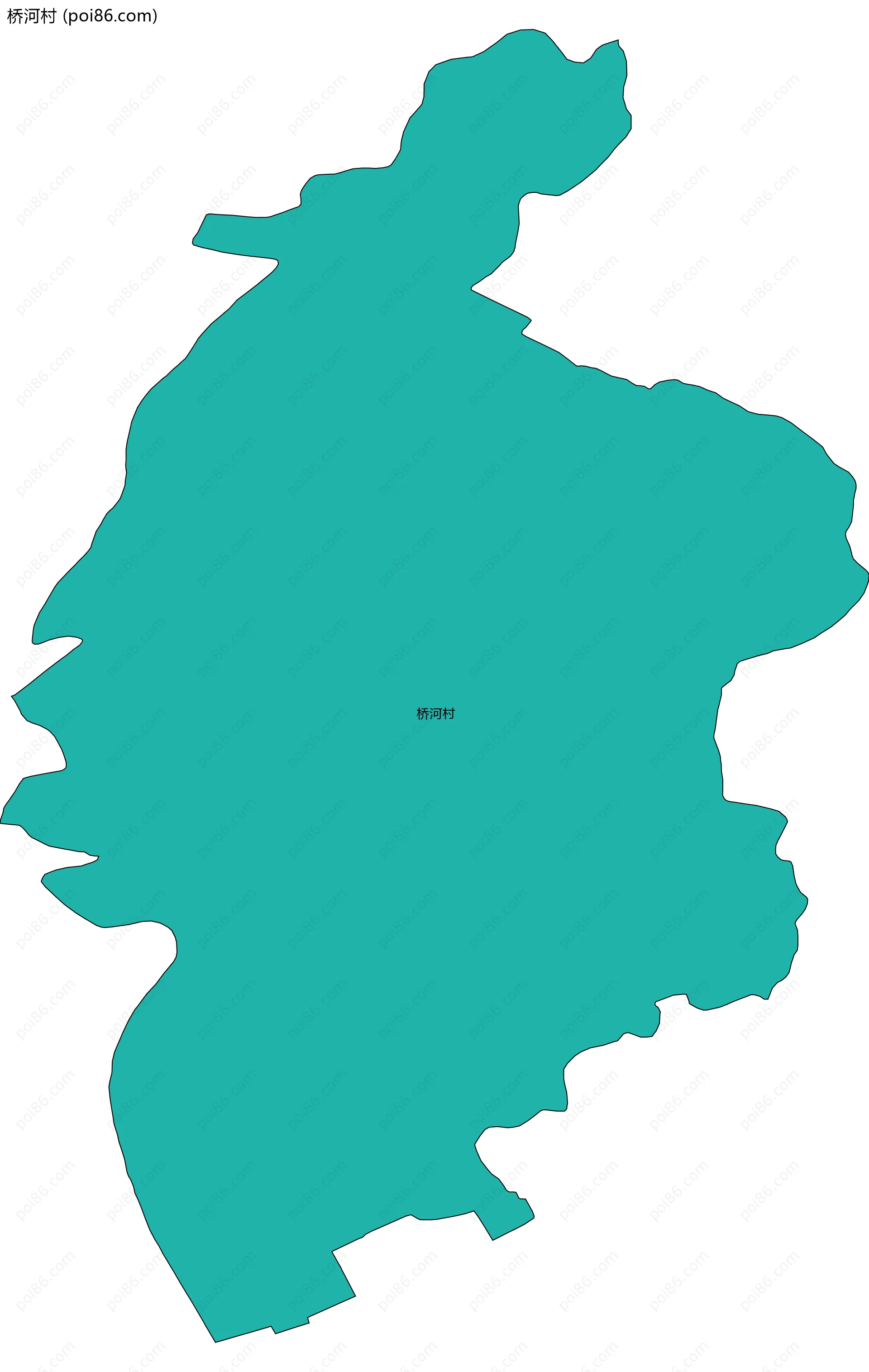 桥河村边界地图