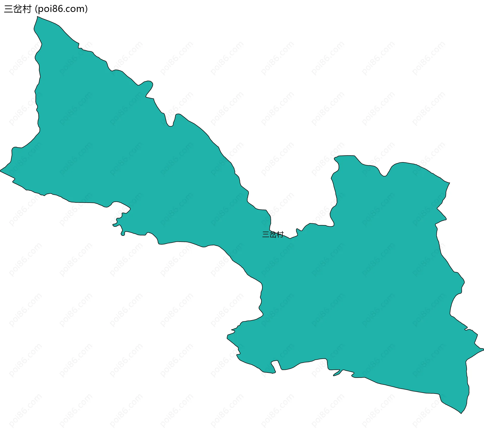 三岔村边界地图