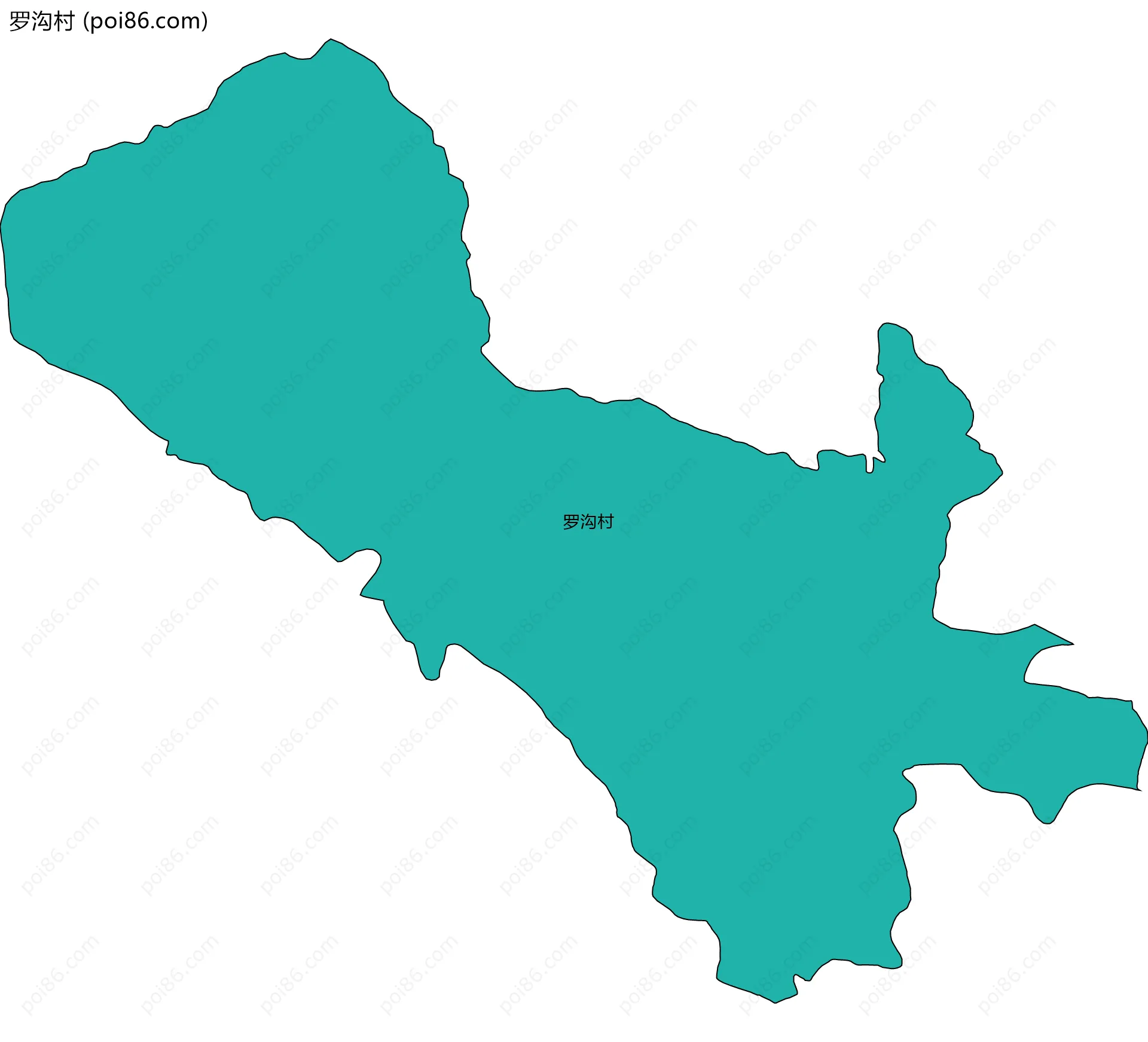罗沟村边界地图