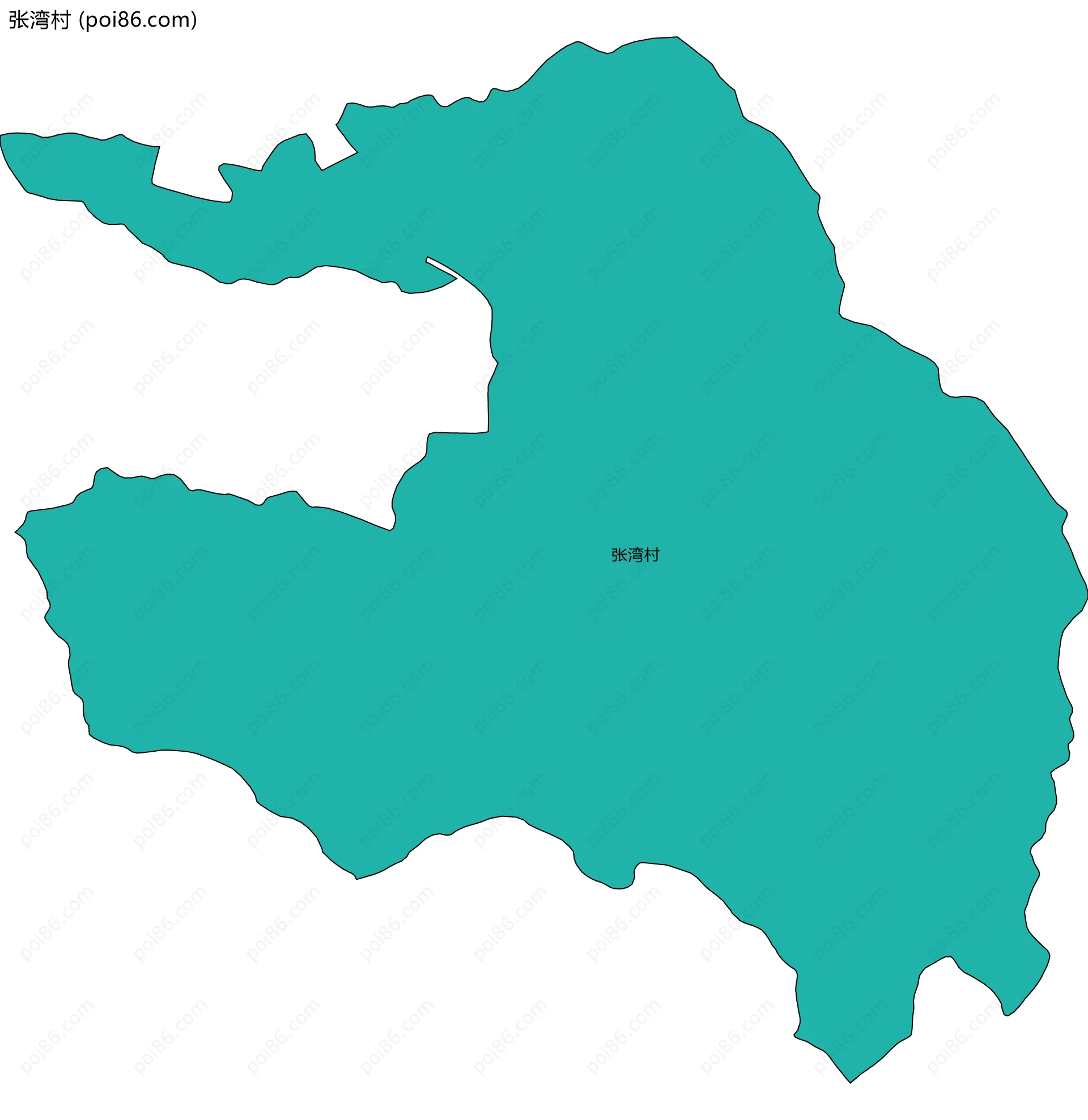 张湾村边界地图