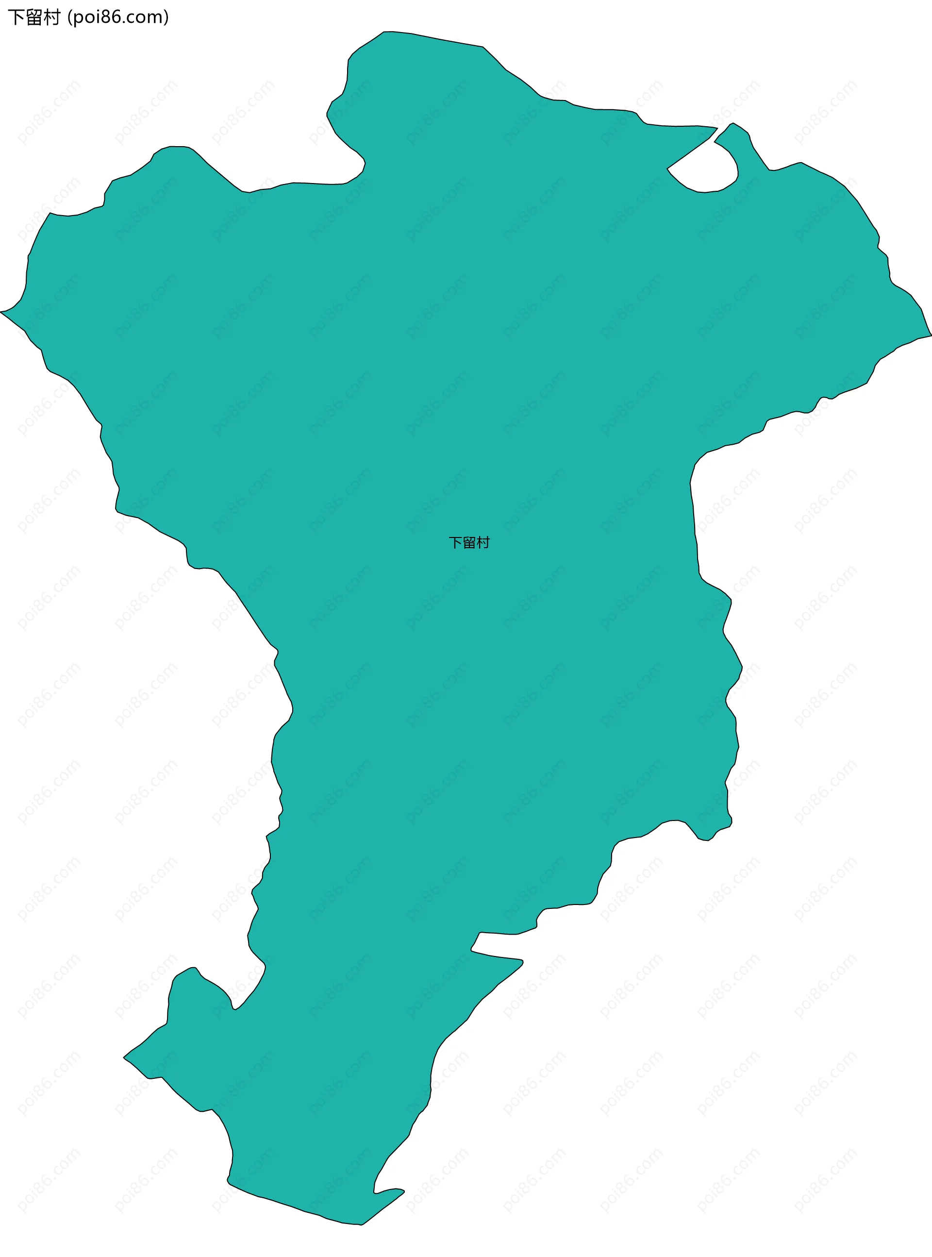 下留村边界地图