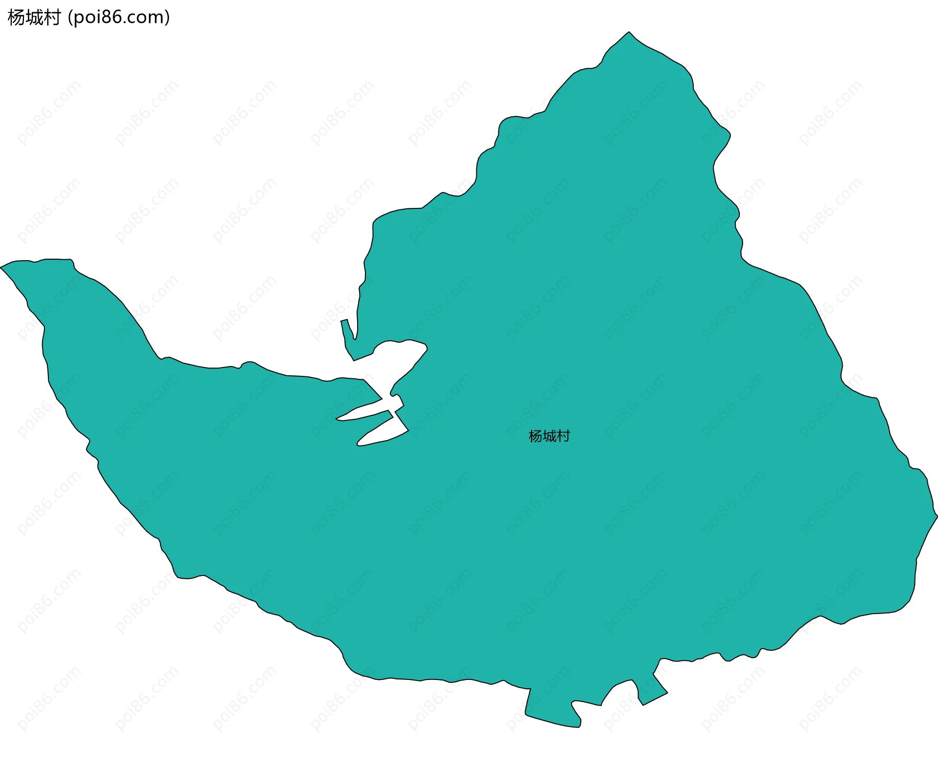 杨城村边界地图