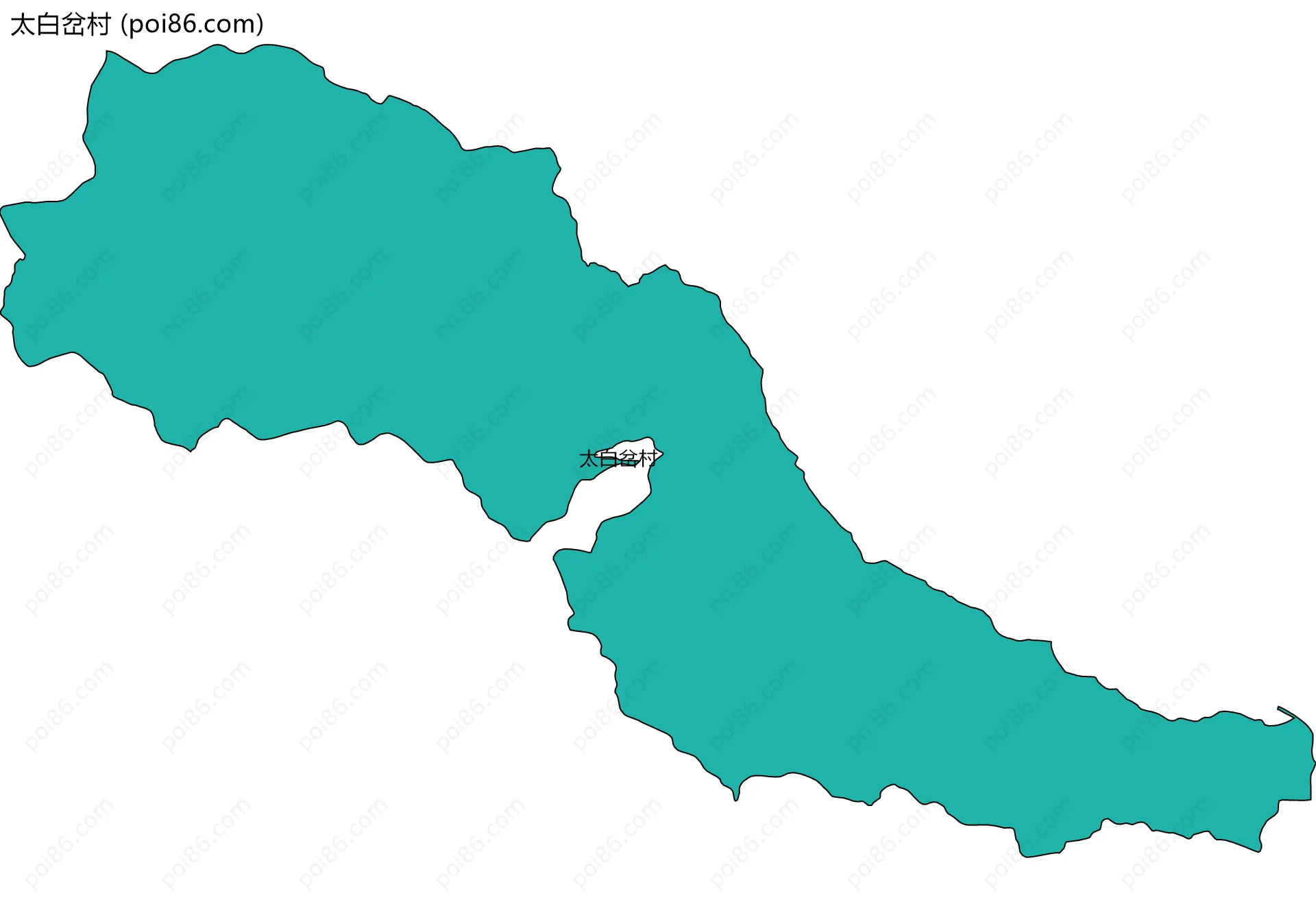 太白岔村边界地图