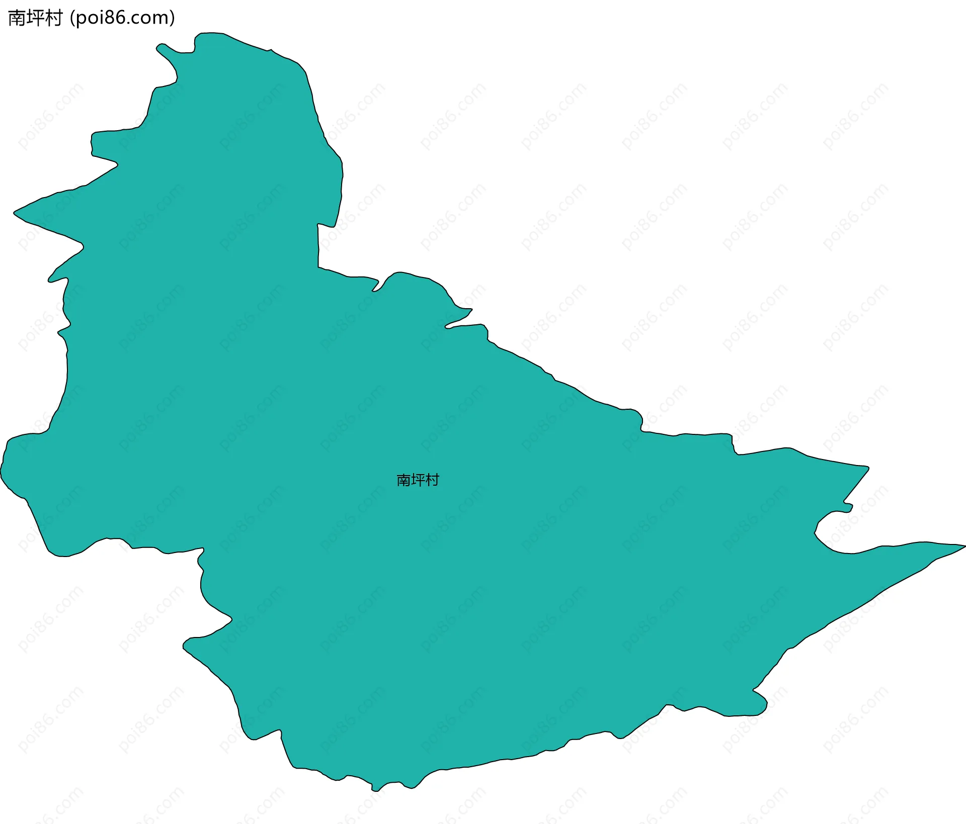 南坪村边界地图