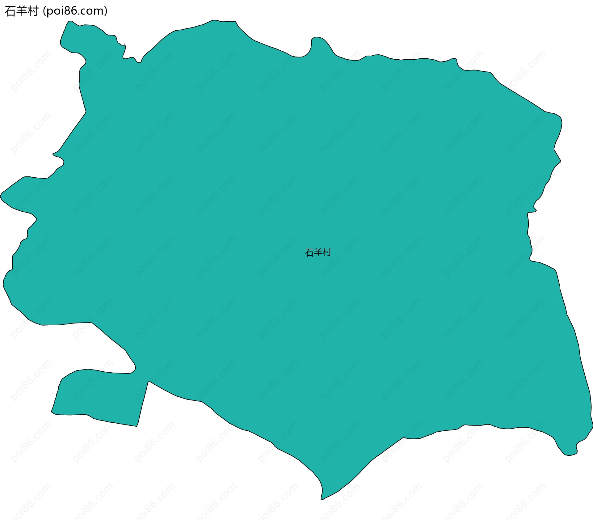 石羊村边界地图