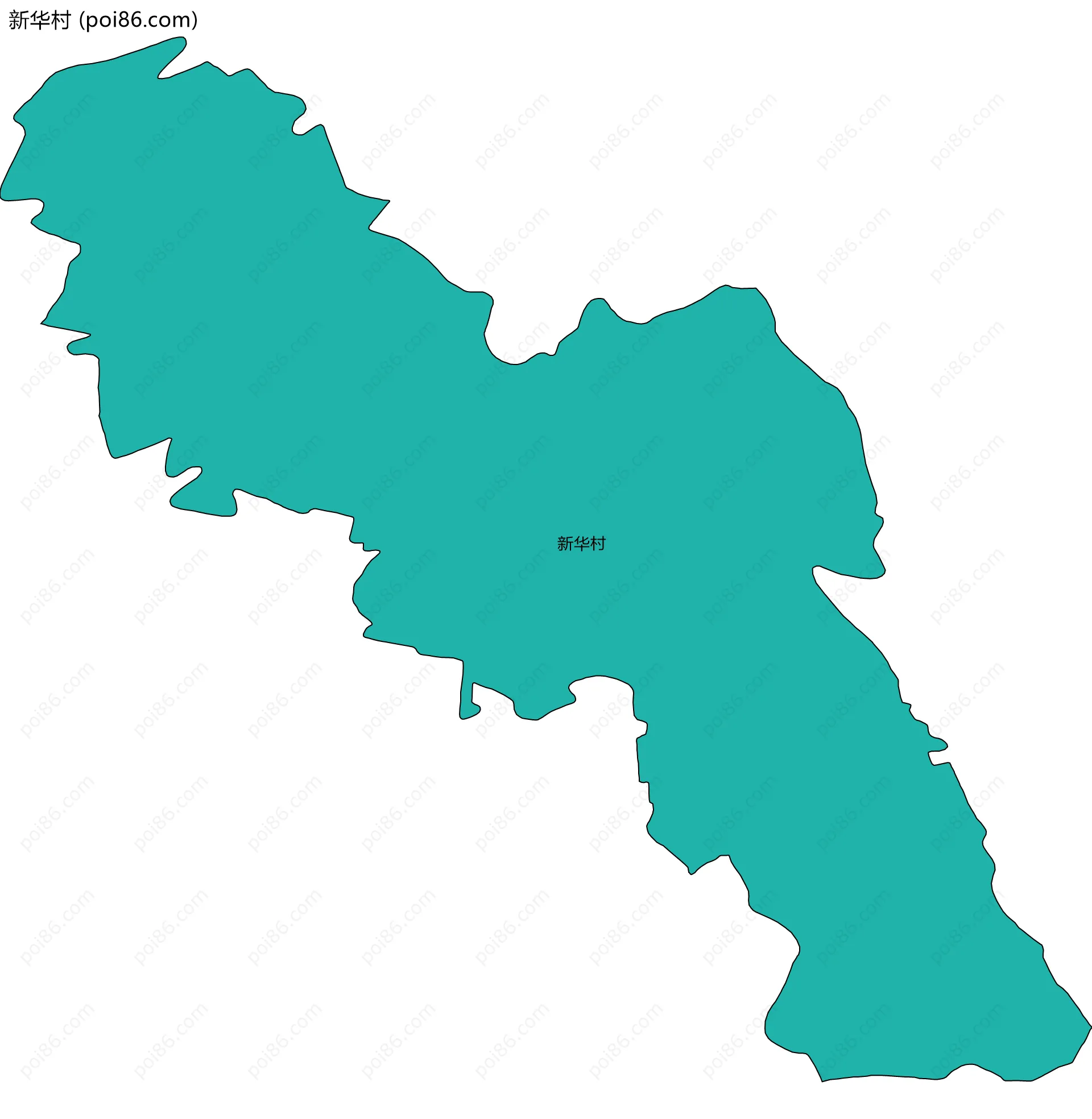 新华村边界地图