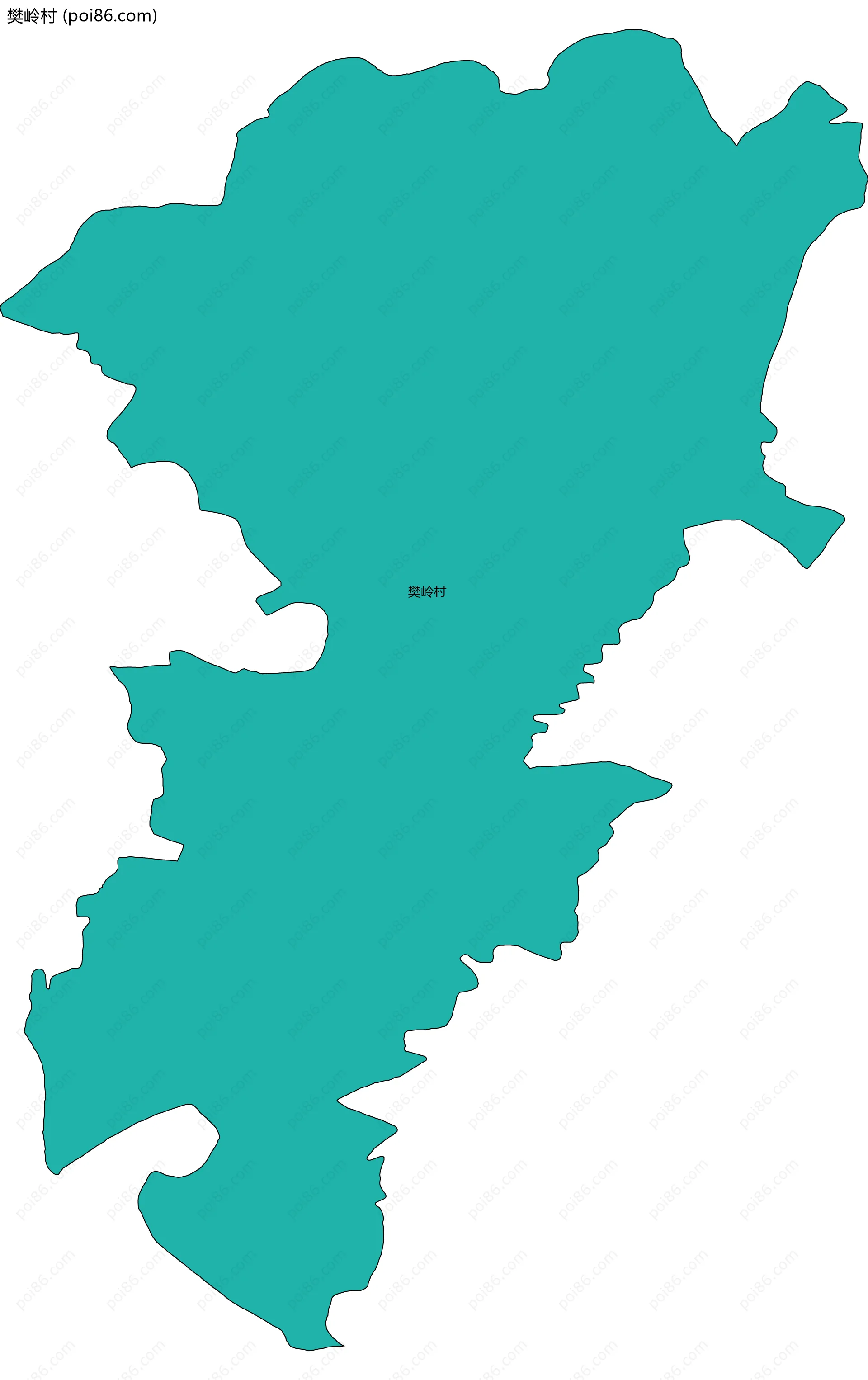 樊岭村边界地图