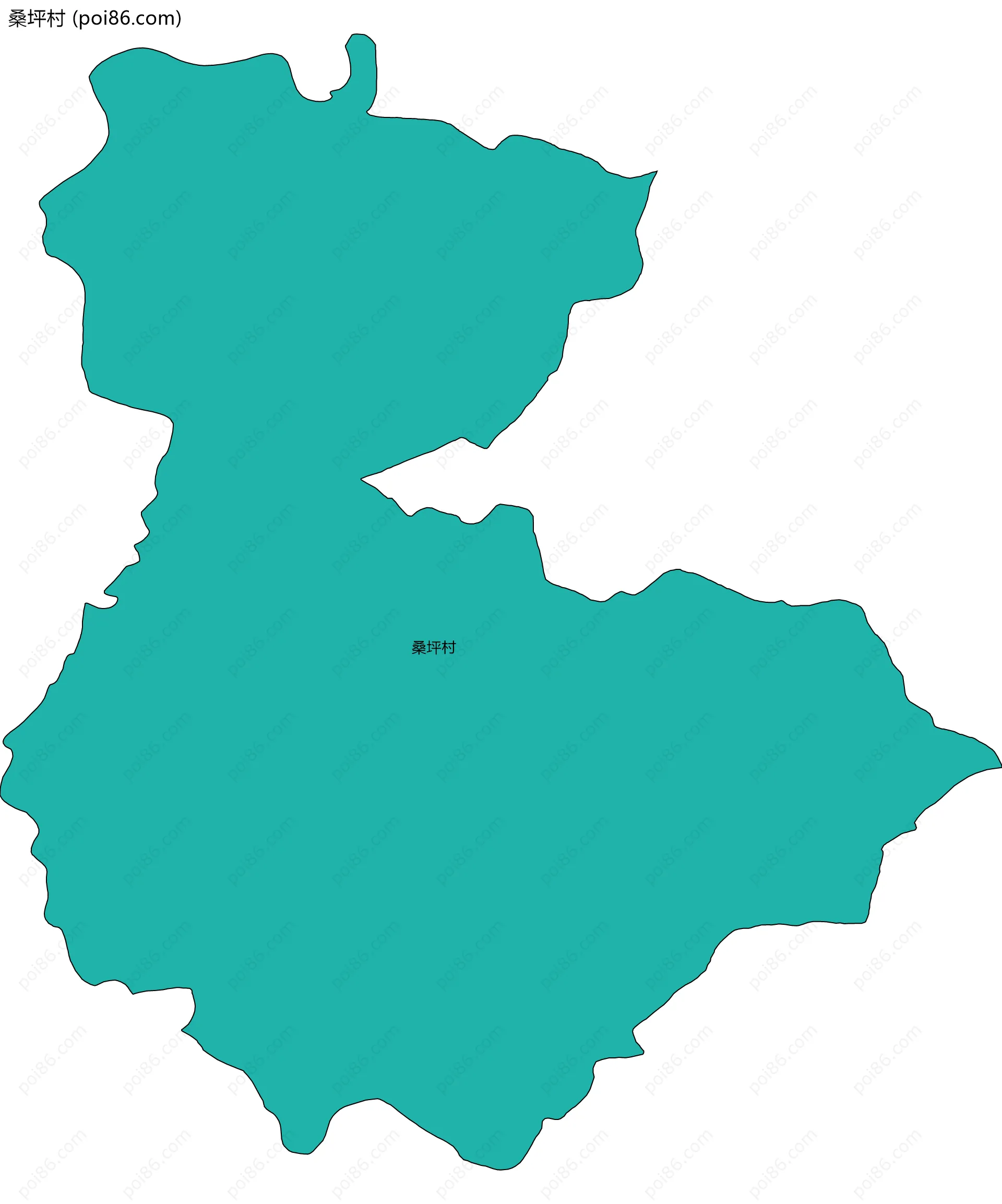 桑坪村边界地图