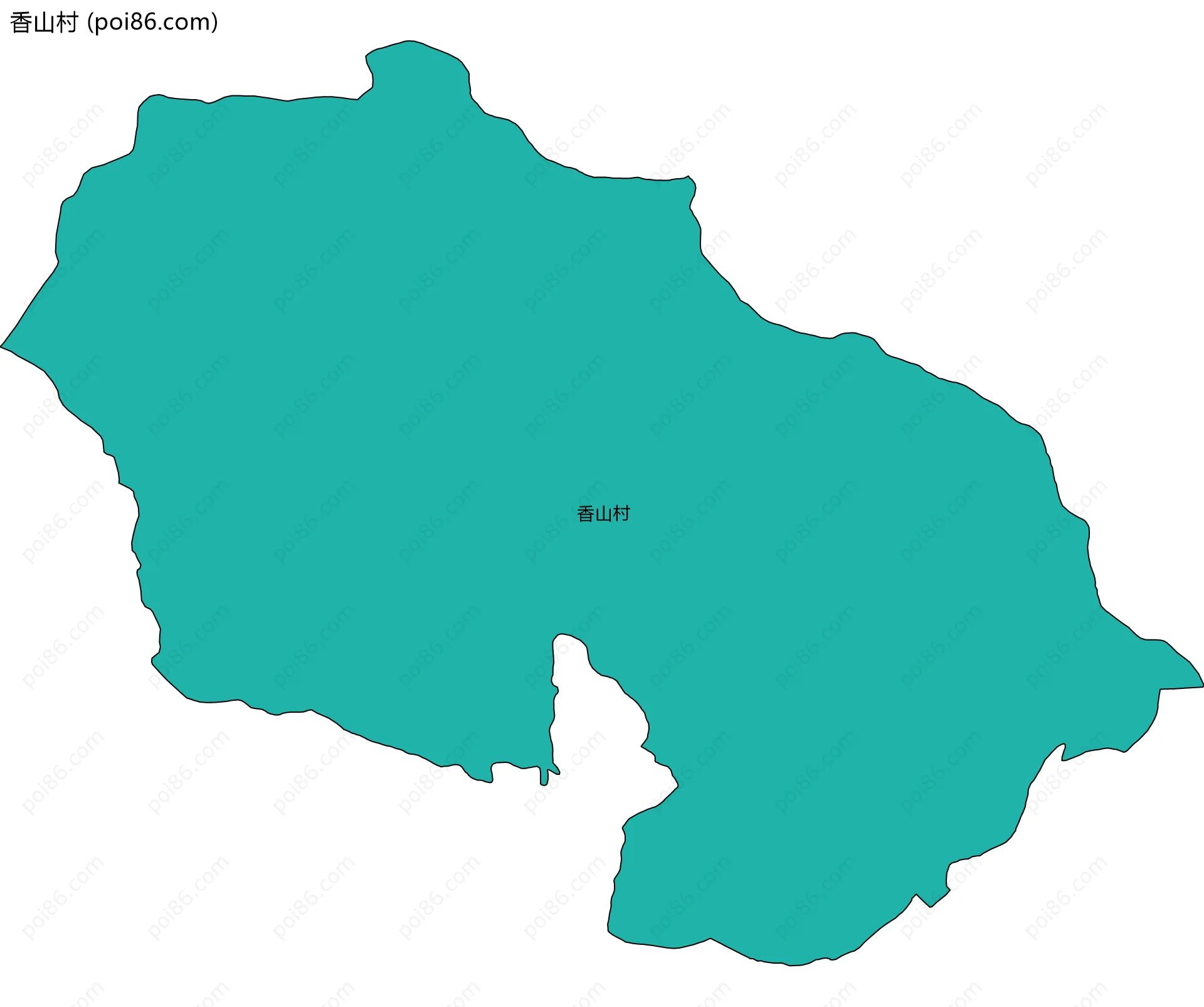 香山村边界地图