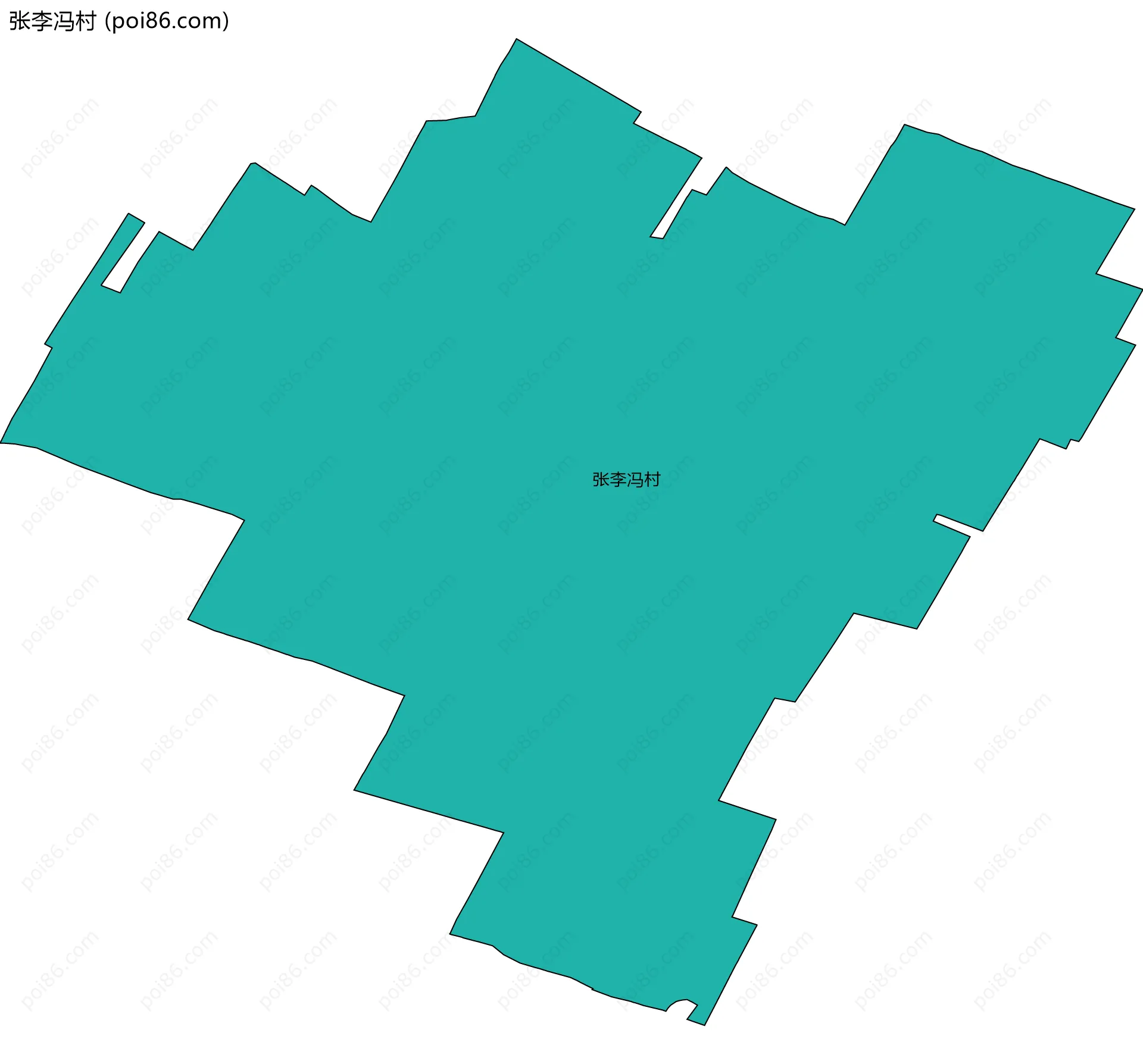 张李冯村边界地图