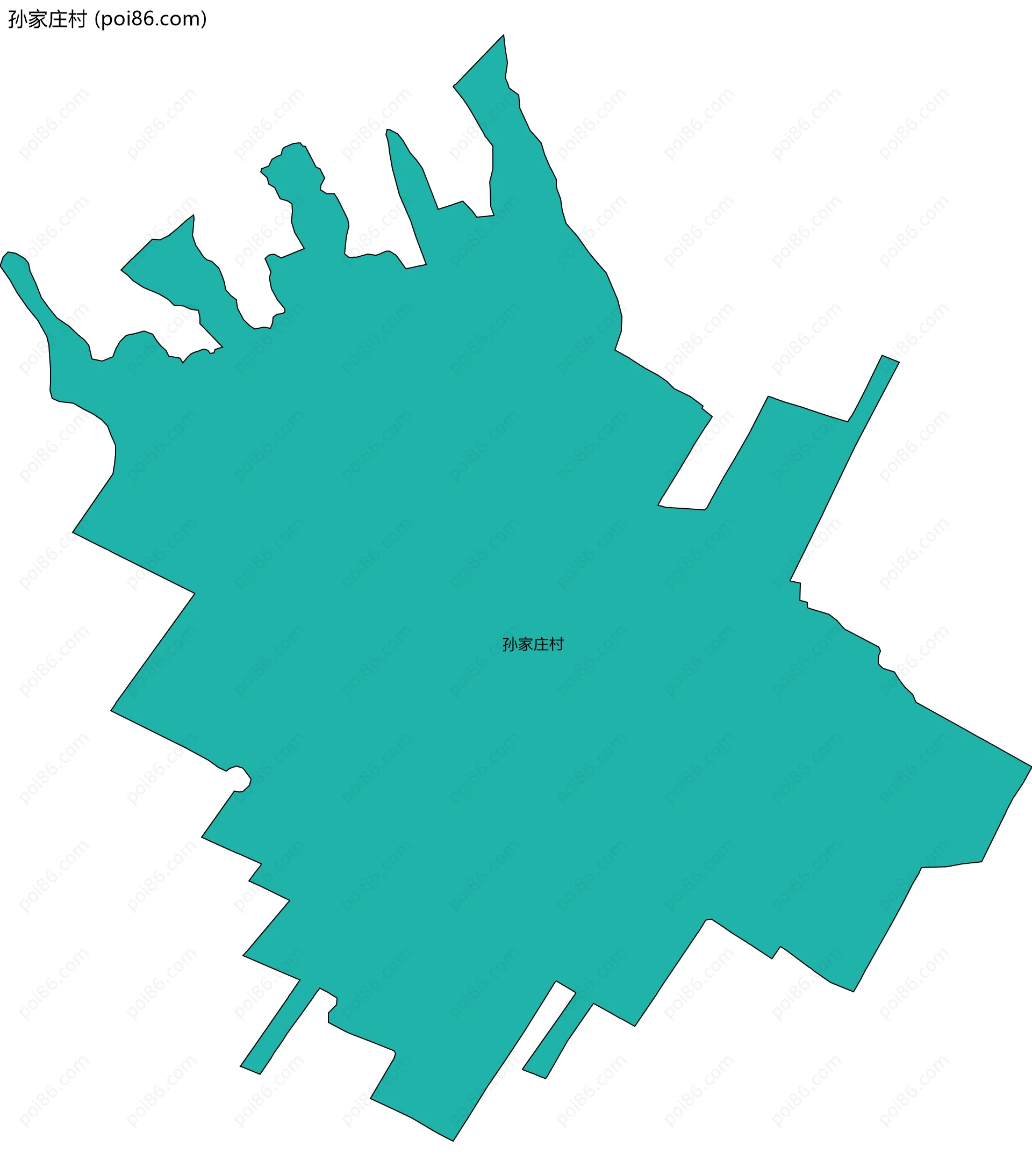 孙家庄村边界地图