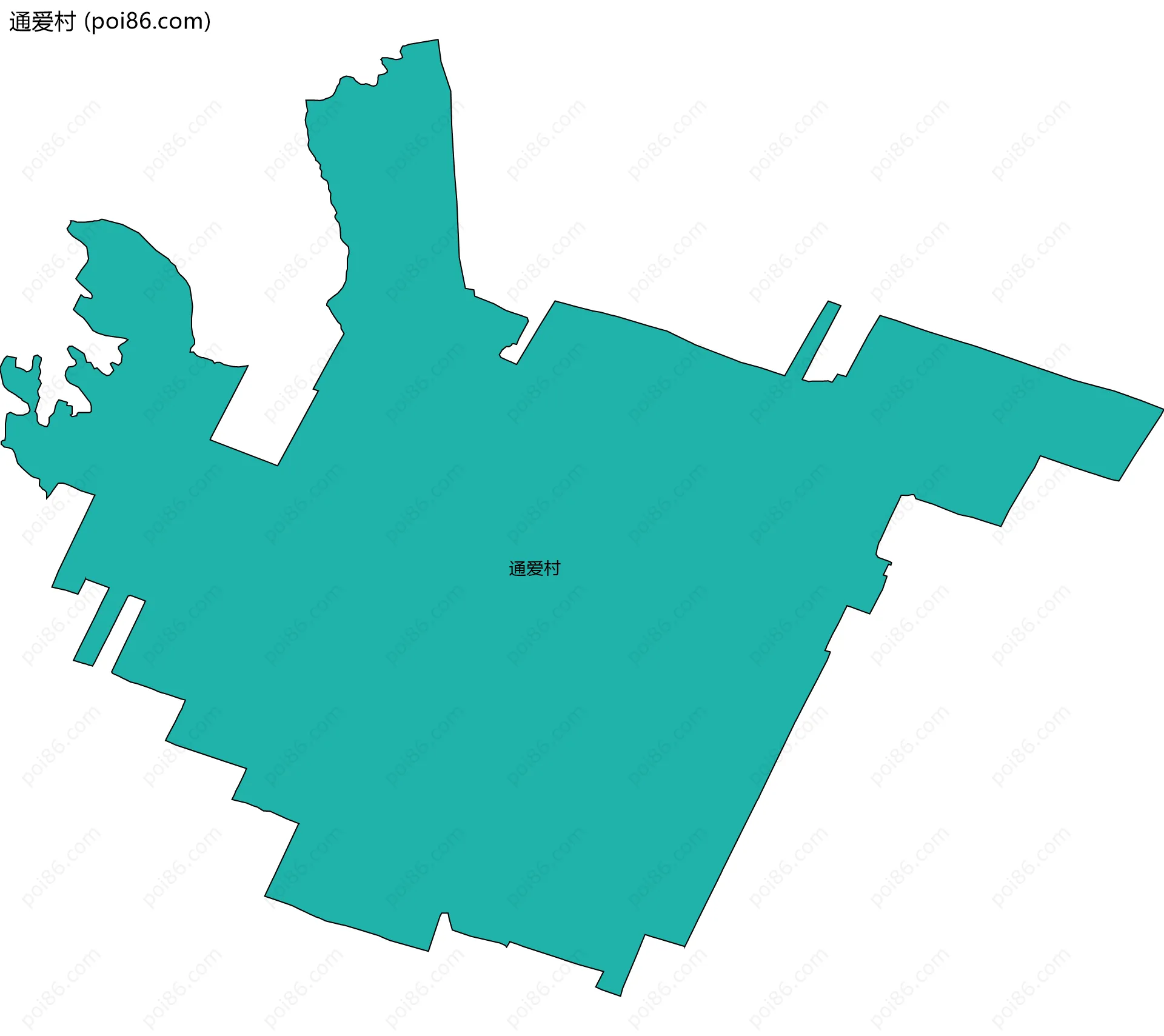通爱村边界地图