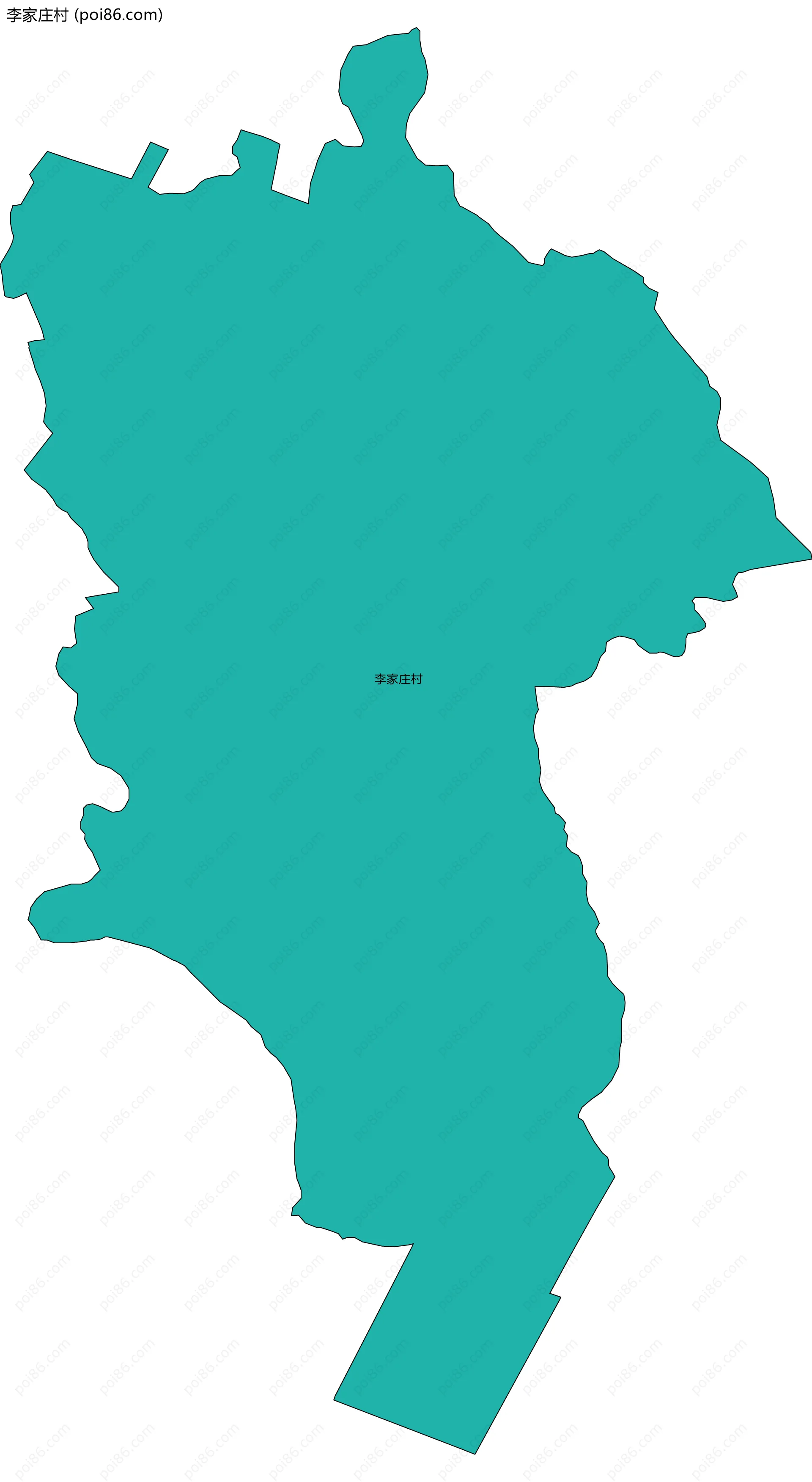 李家庄村边界地图