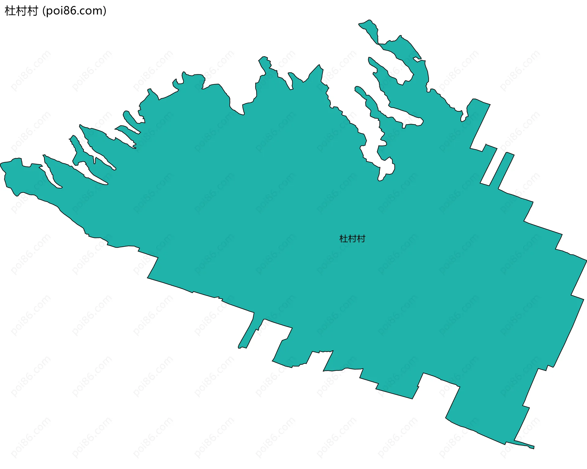 杜村村边界地图