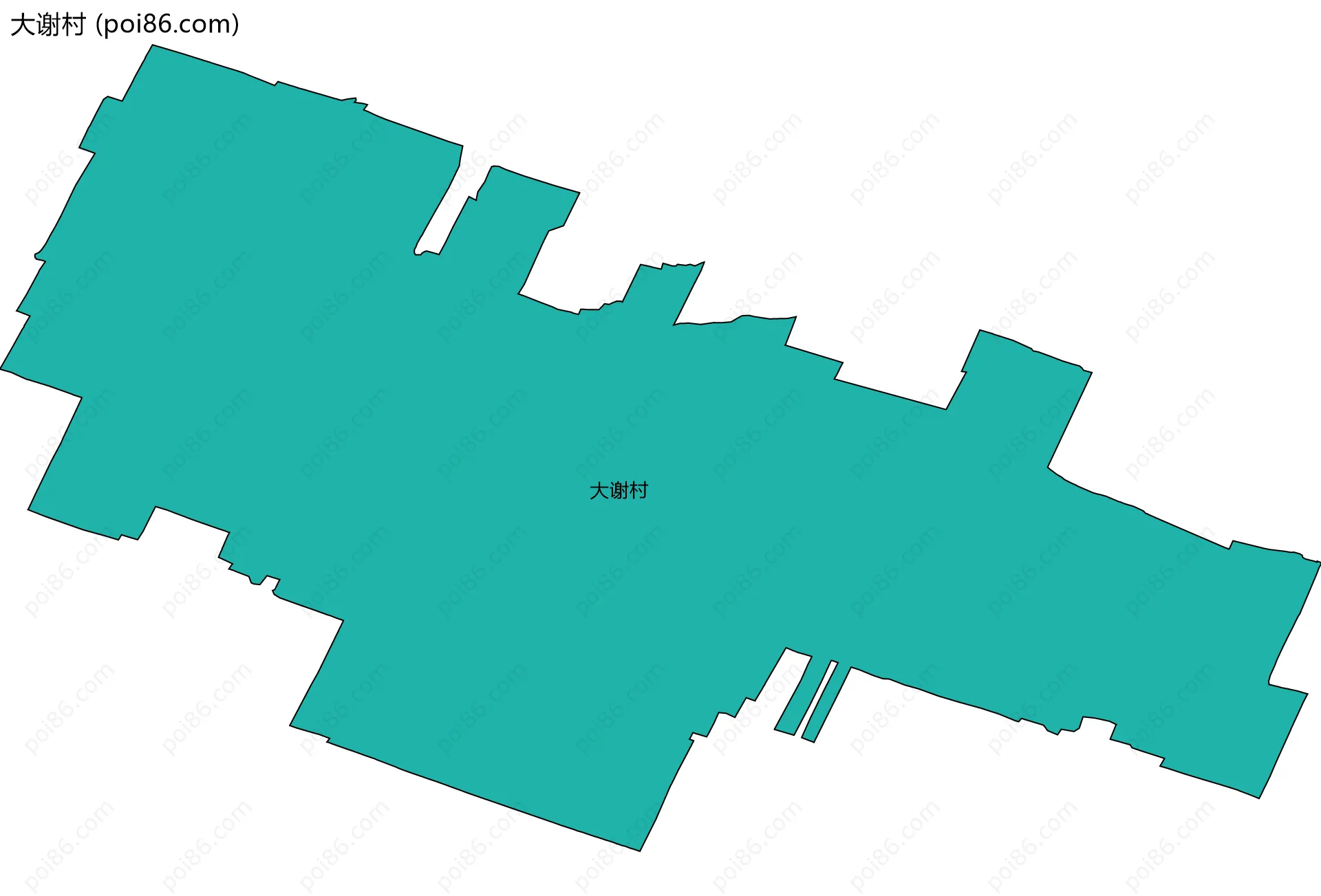 大谢村边界地图