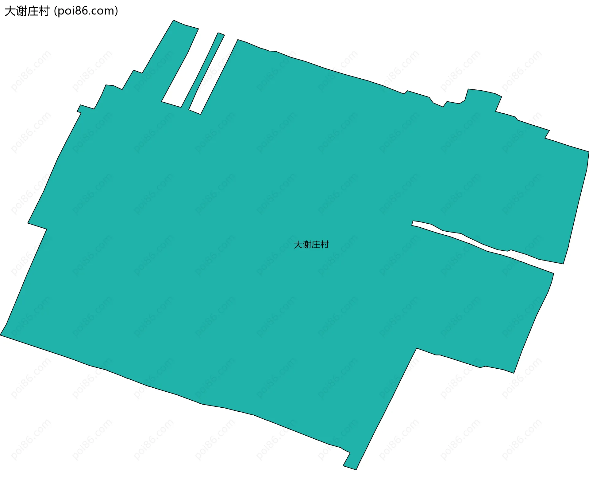 大谢庄村边界地图