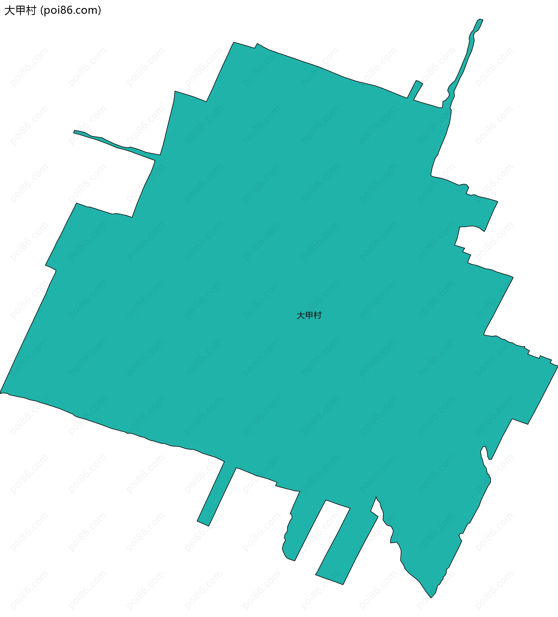 大甲村边界地图