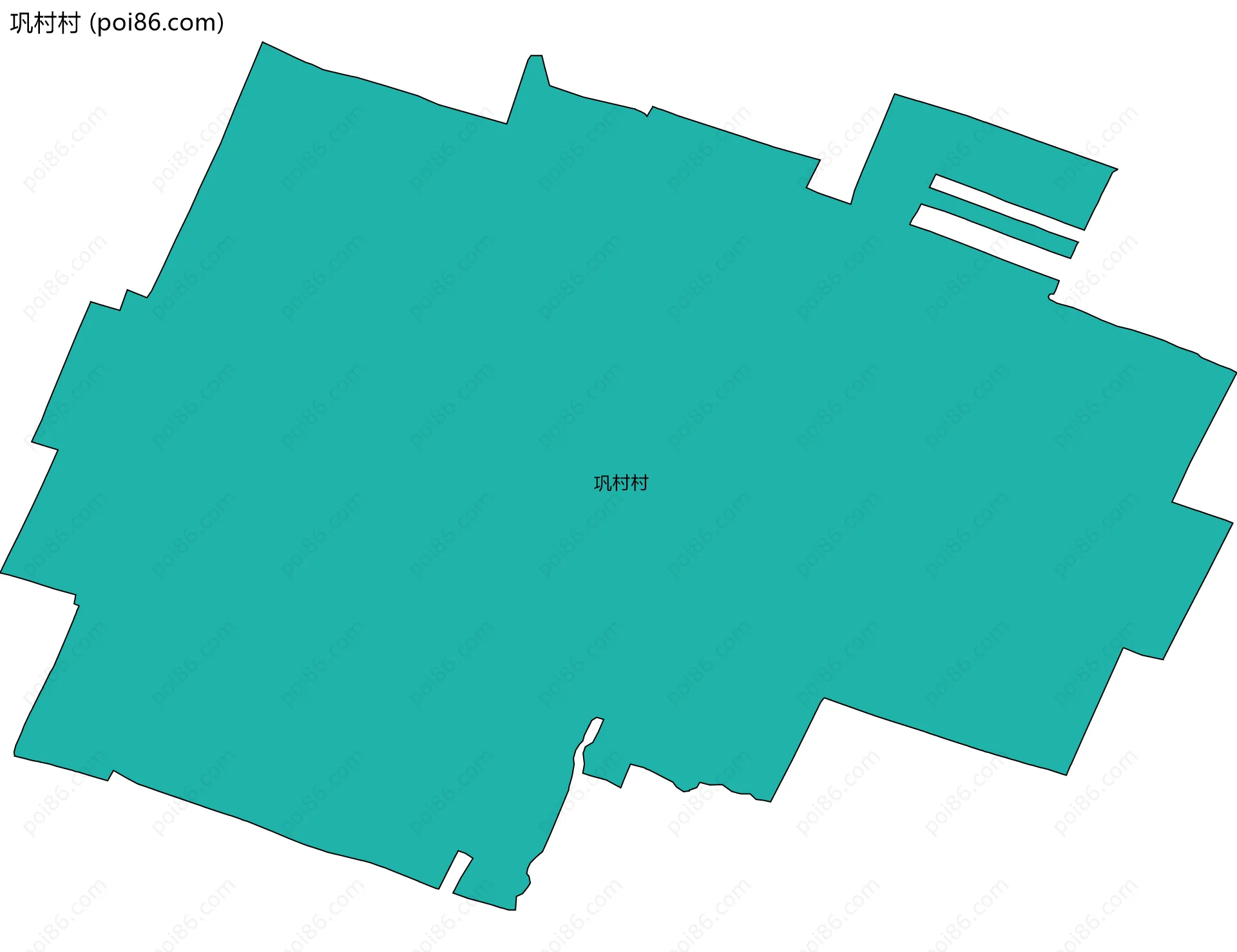 巩村村边界地图