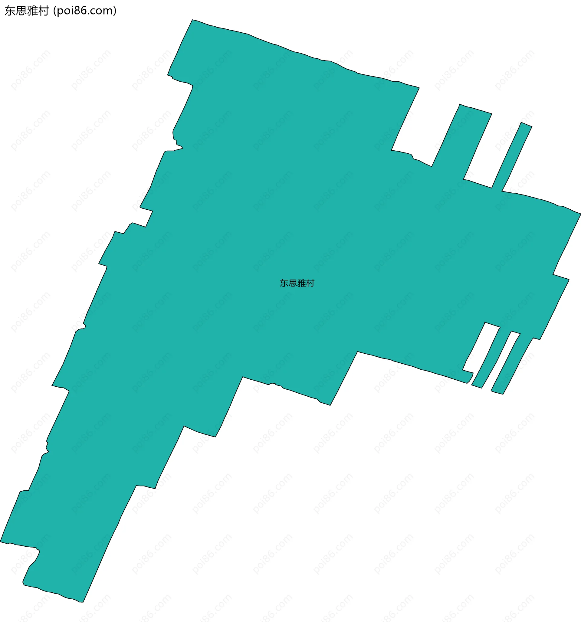 东思雅村边界地图