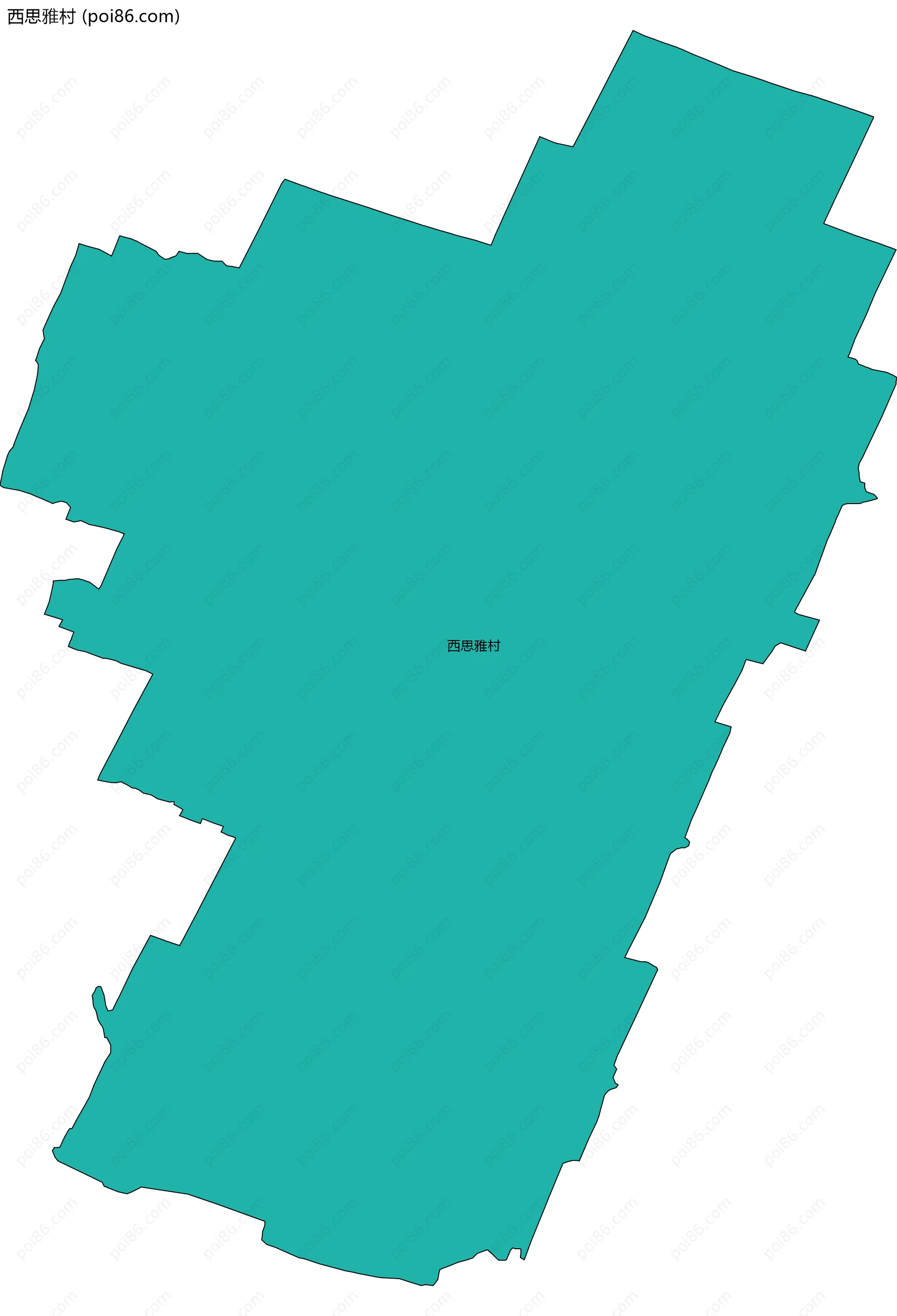 西思雅村边界地图