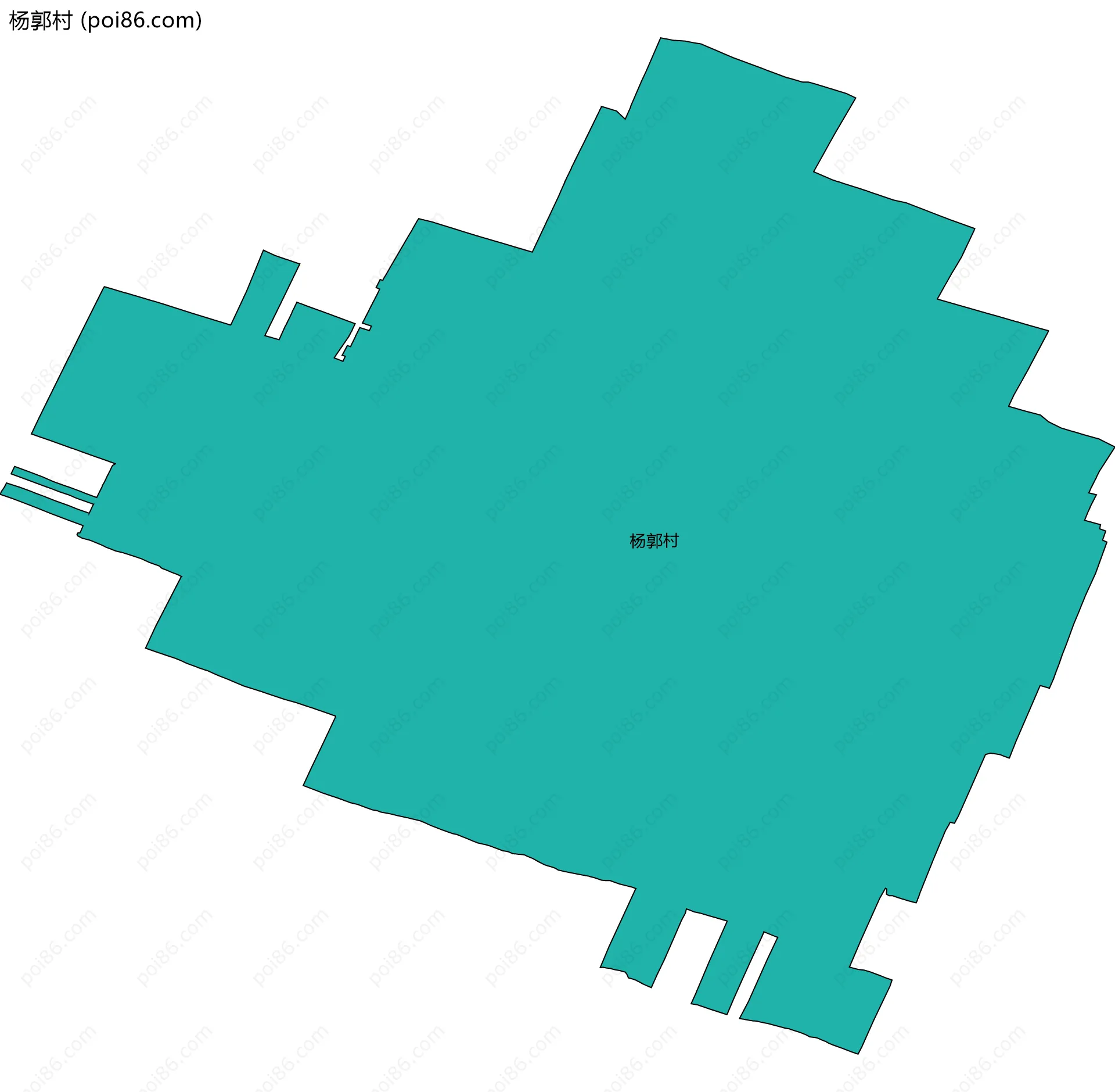 杨郭村边界地图