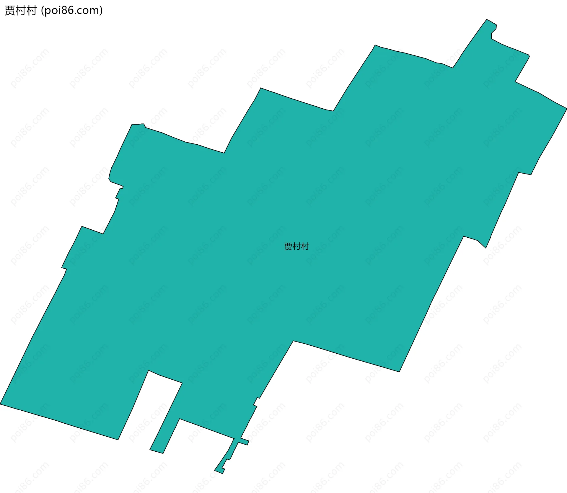 贾村村边界地图