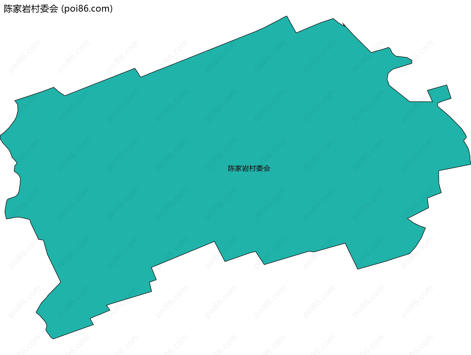 陈家岩村委会边界地图
