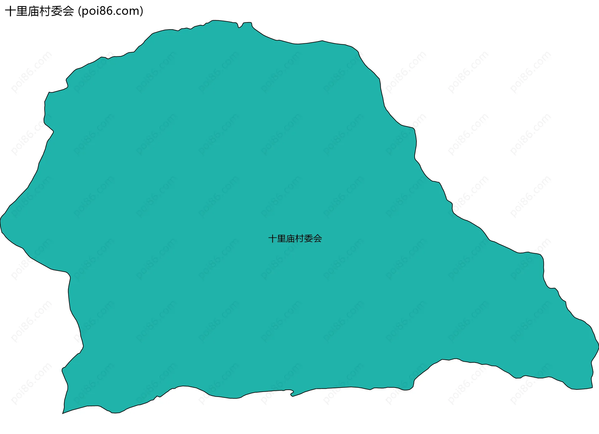 十里庙村委会边界地图