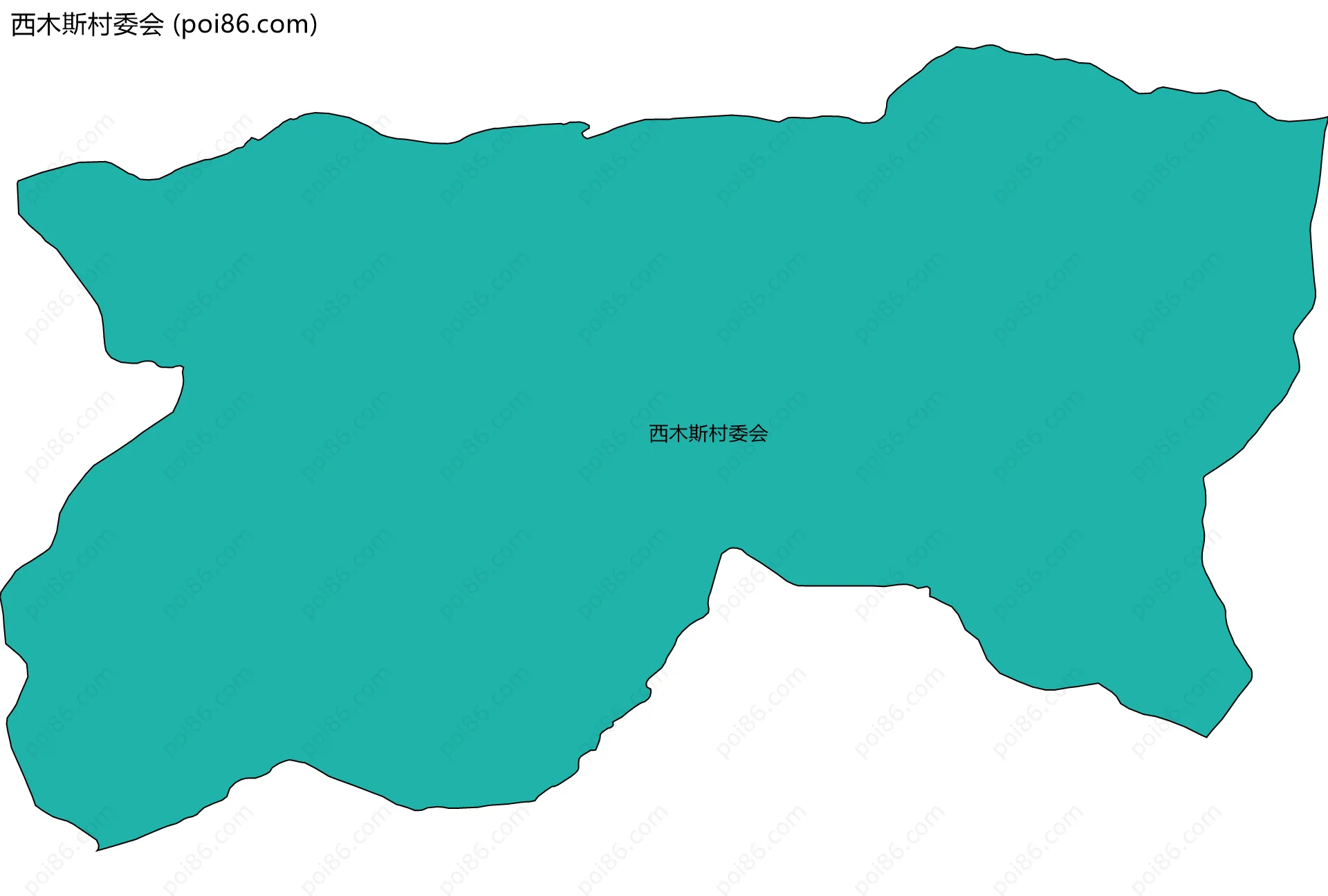 西木斯村委会边界地图