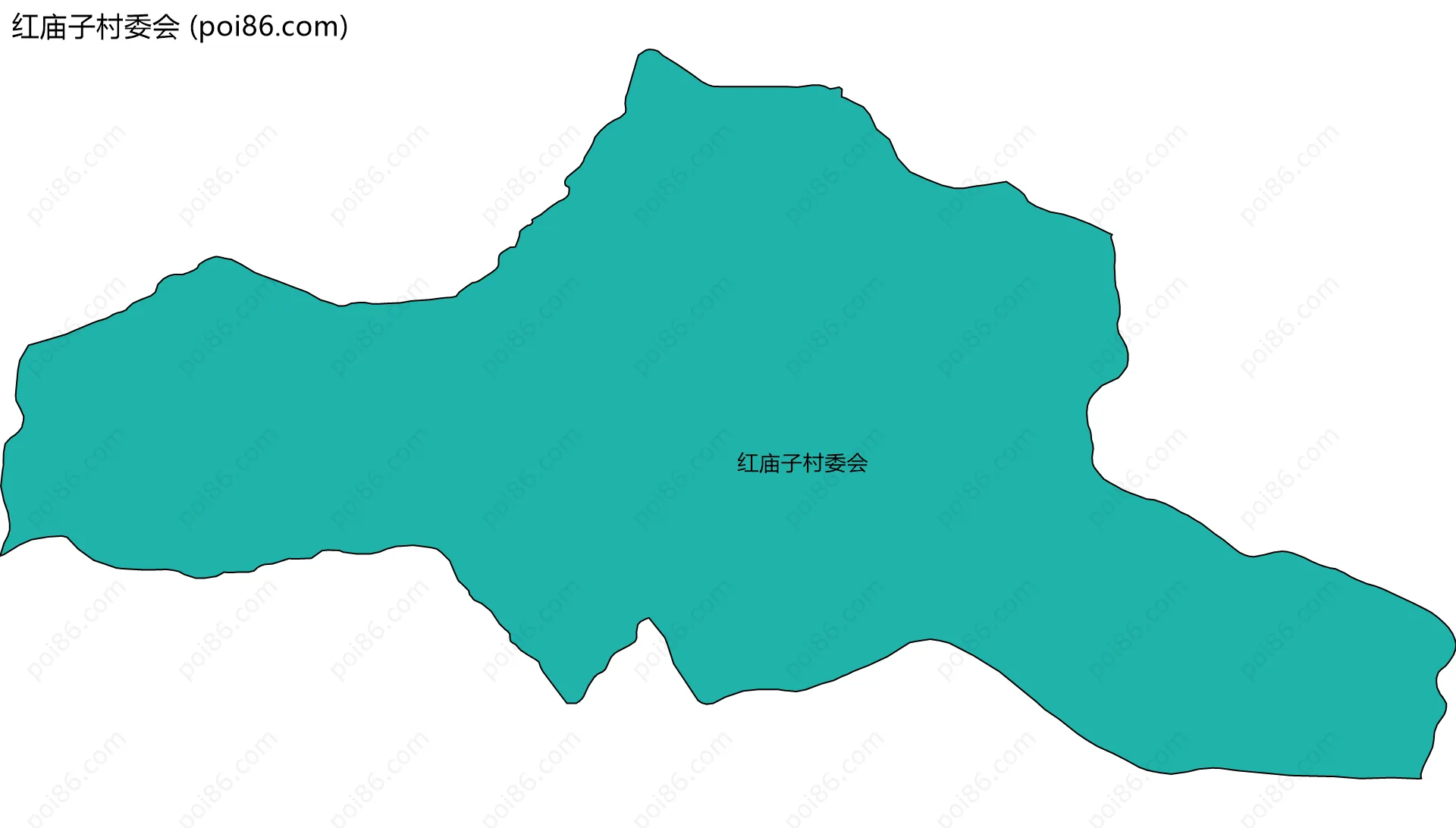 红庙子村委会边界地图