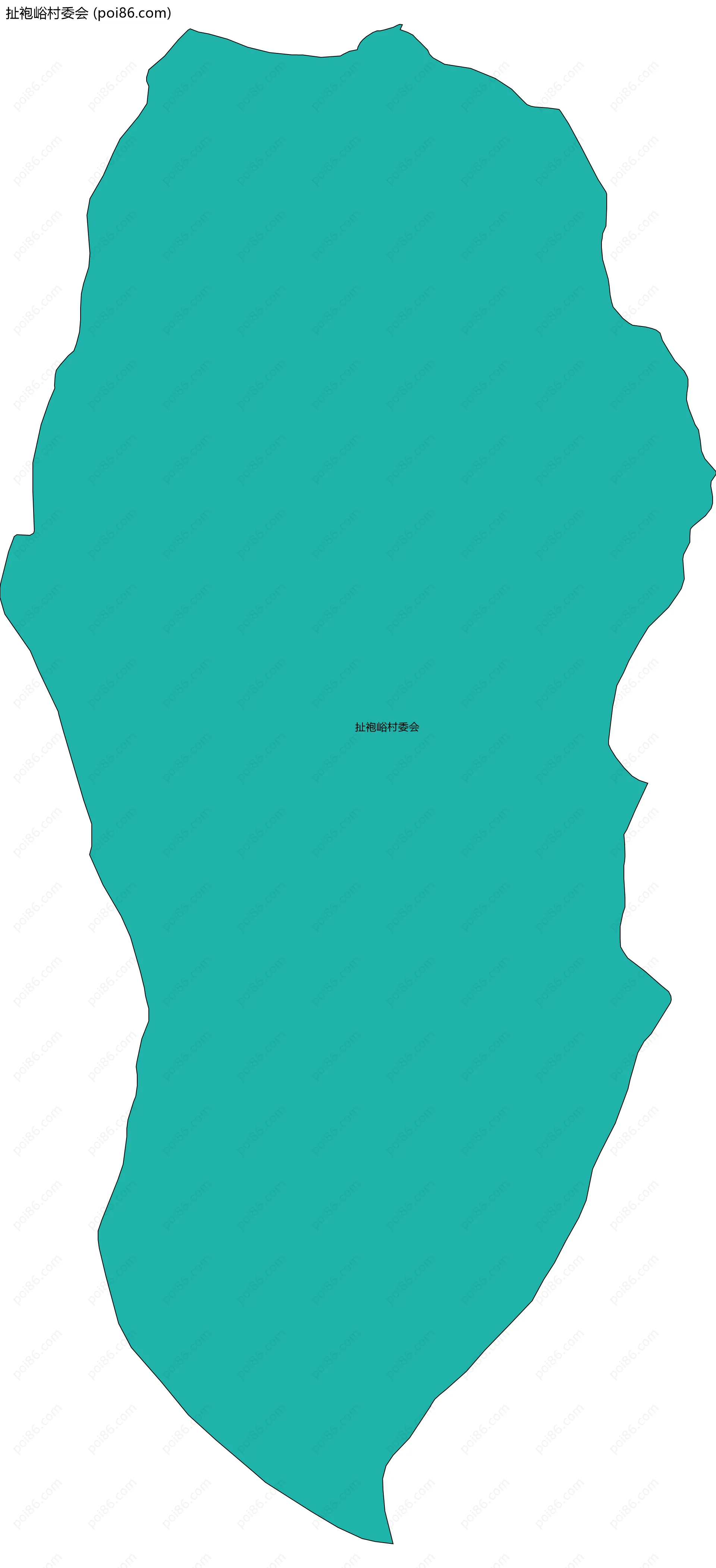 扯袍峪村委会边界地图