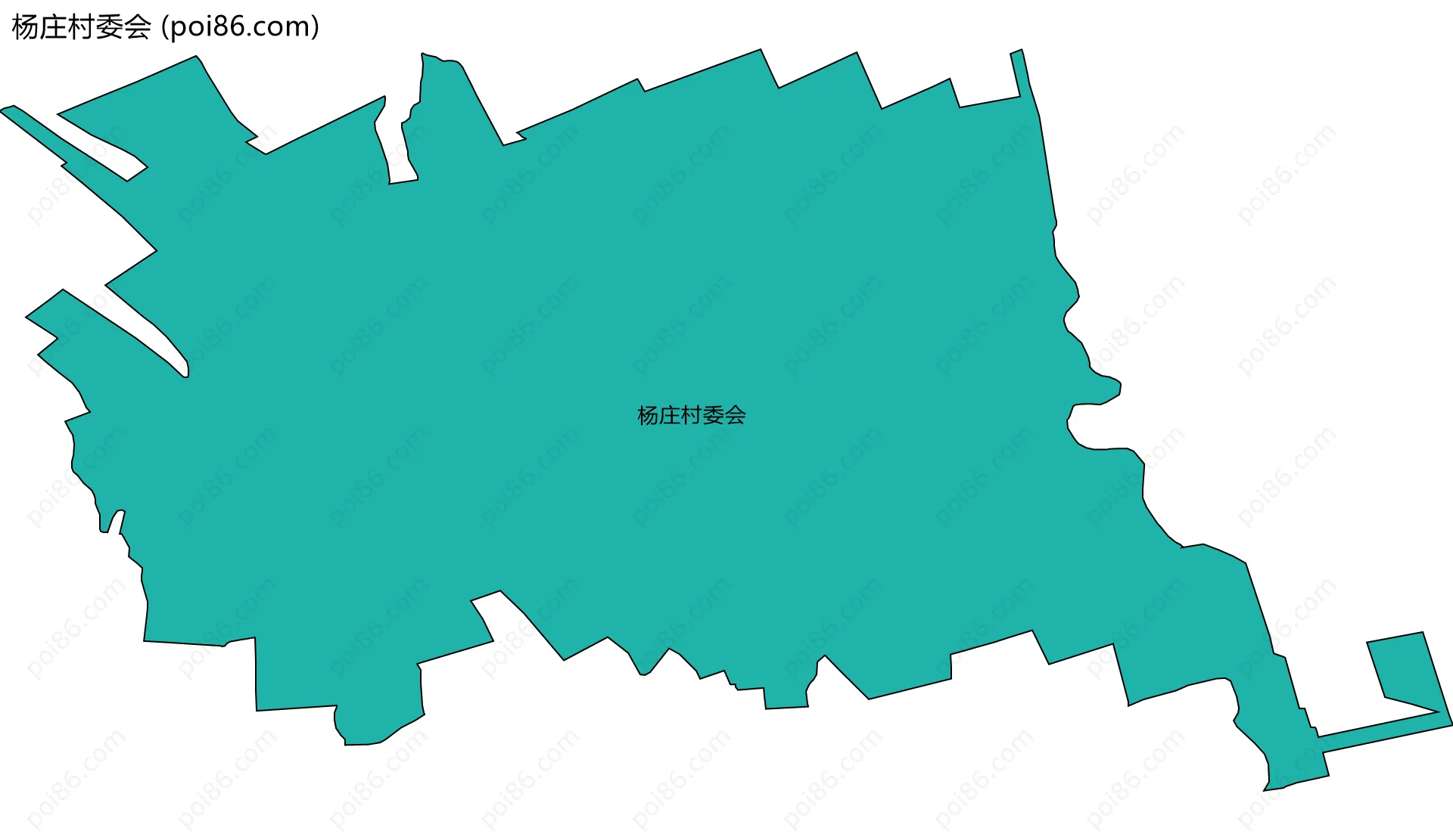 杨庄村委会边界地图