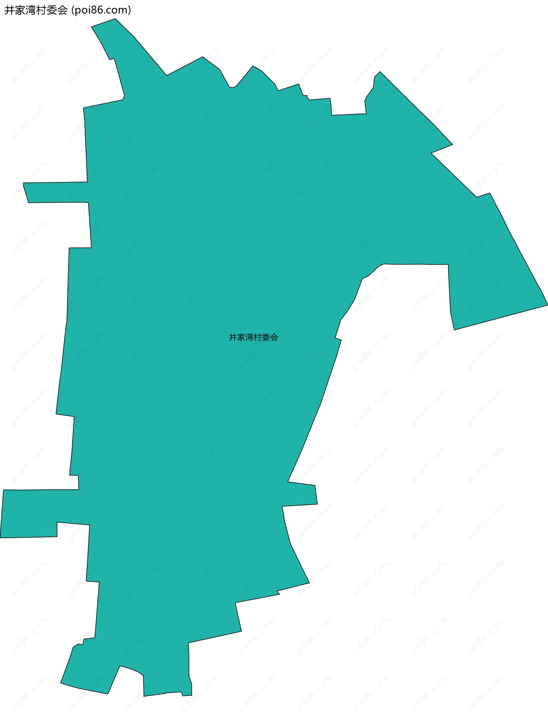 井家湾村委会边界地图
