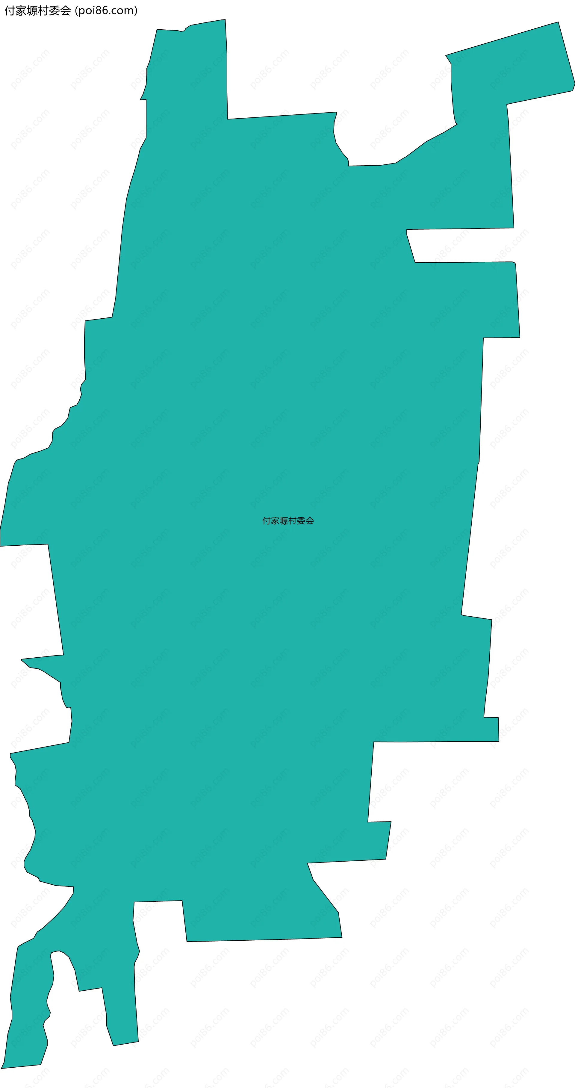 付家塬村委会边界地图