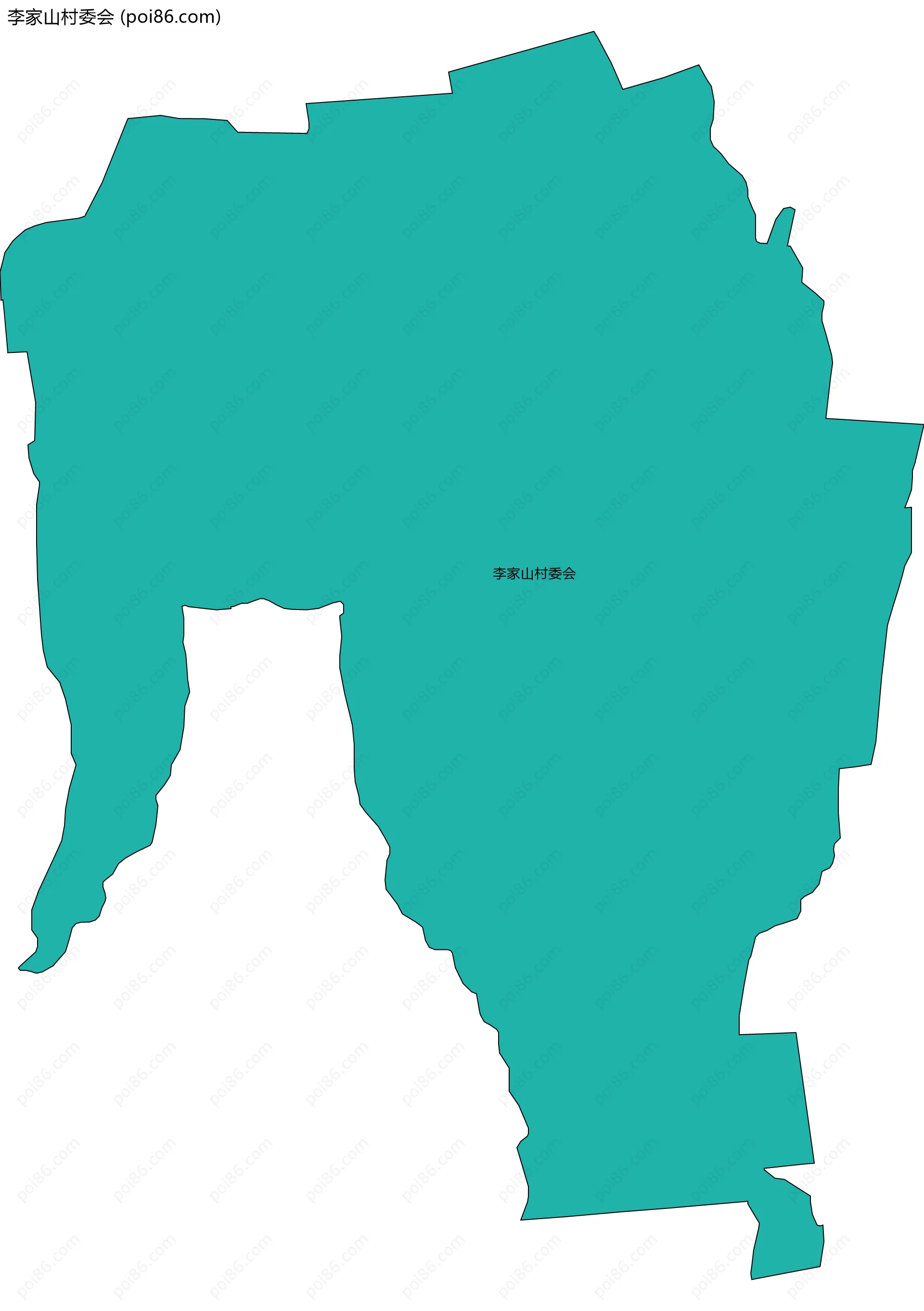 李家山村委会边界地图