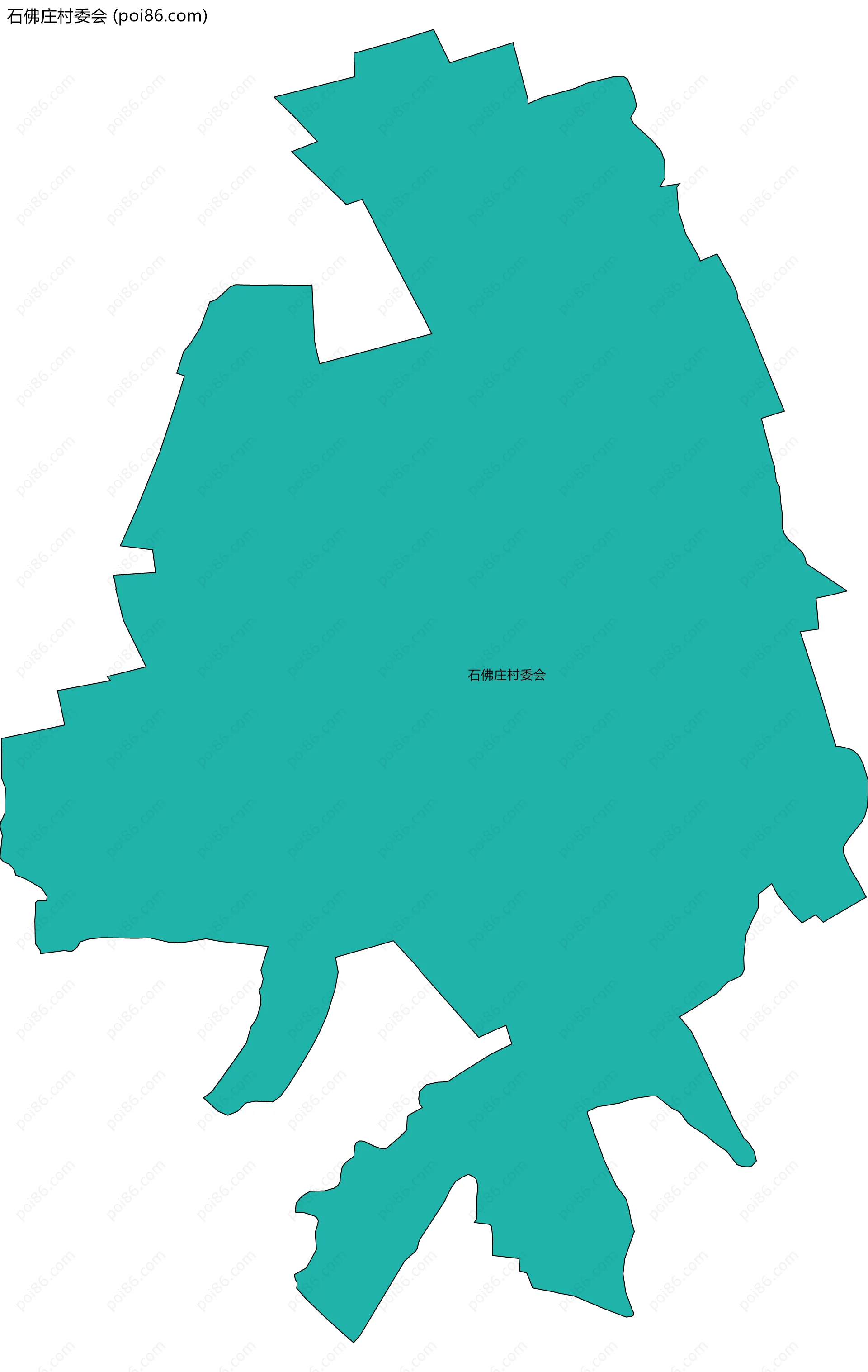 石佛庄村委会边界地图