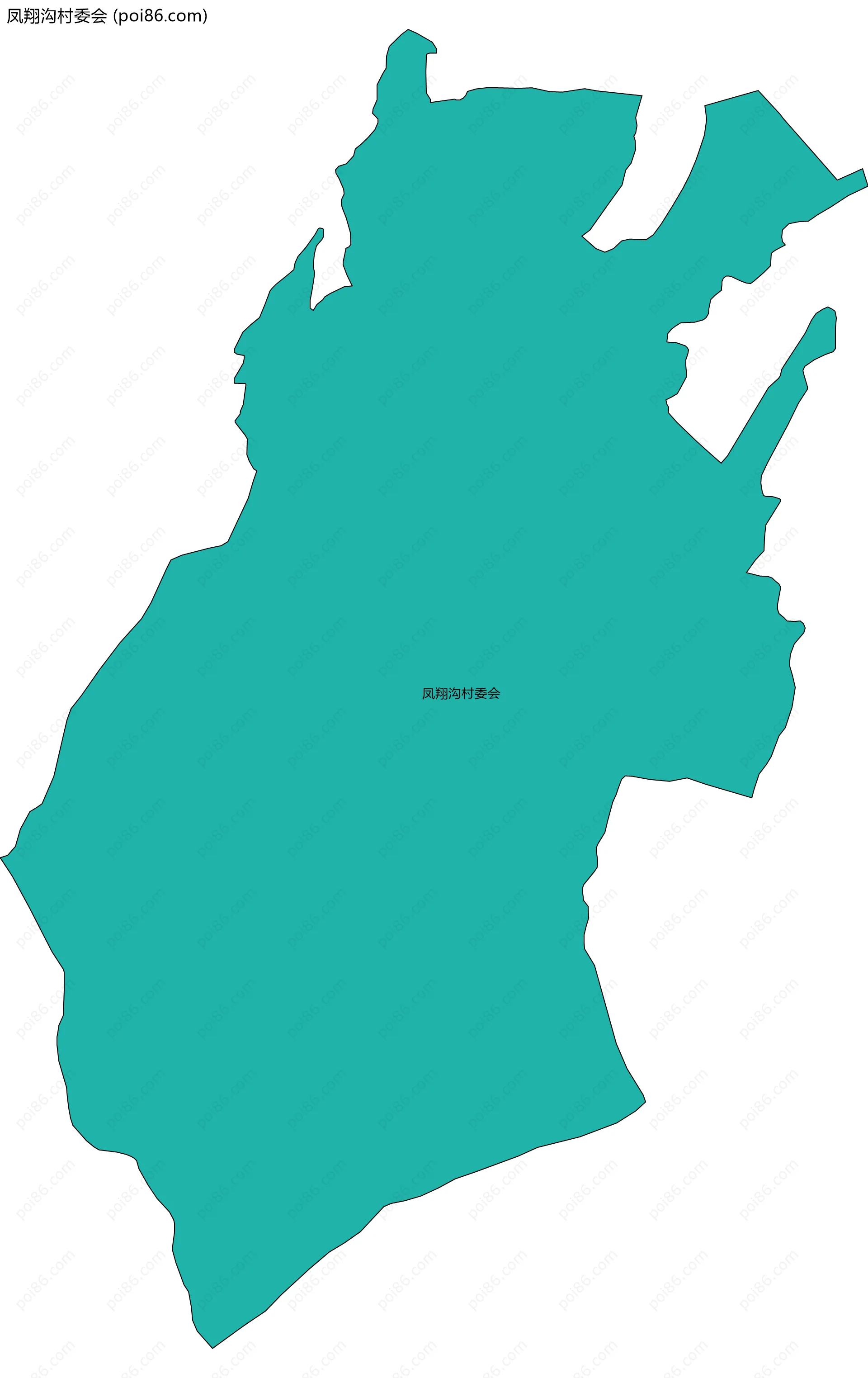 凤翔沟村委会边界地图