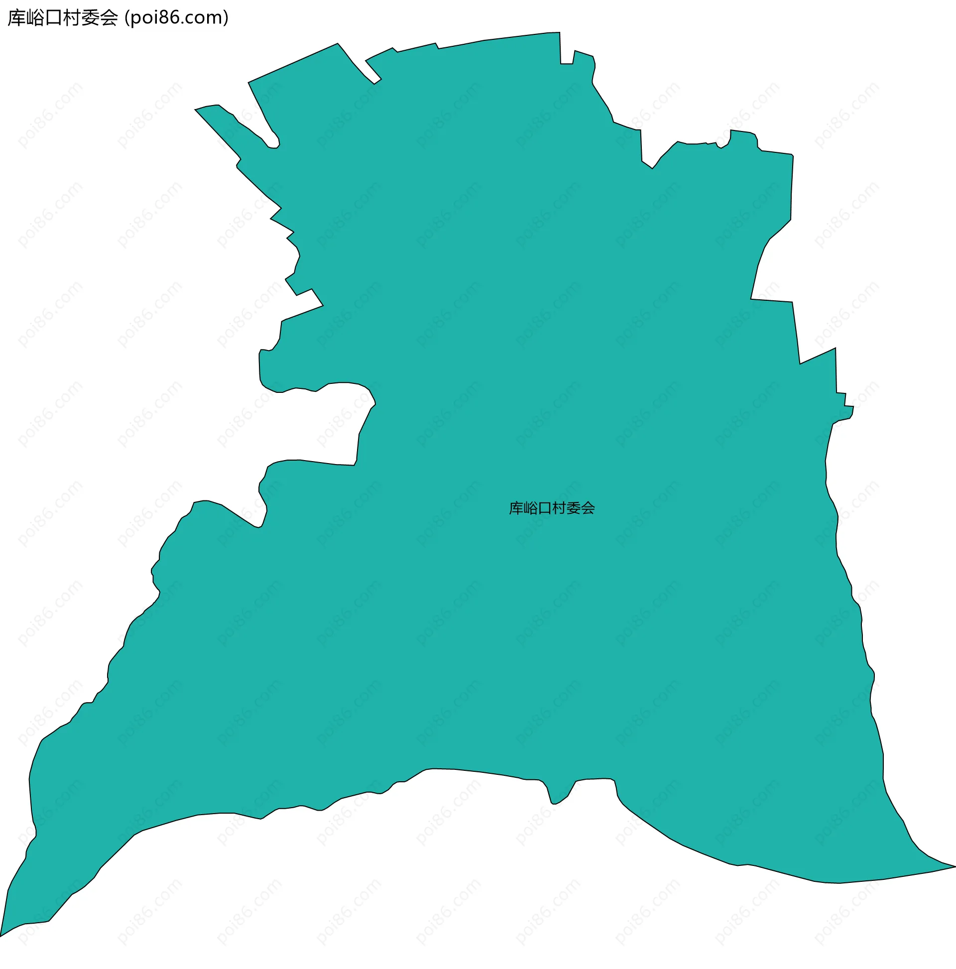 库峪口村委会边界地图