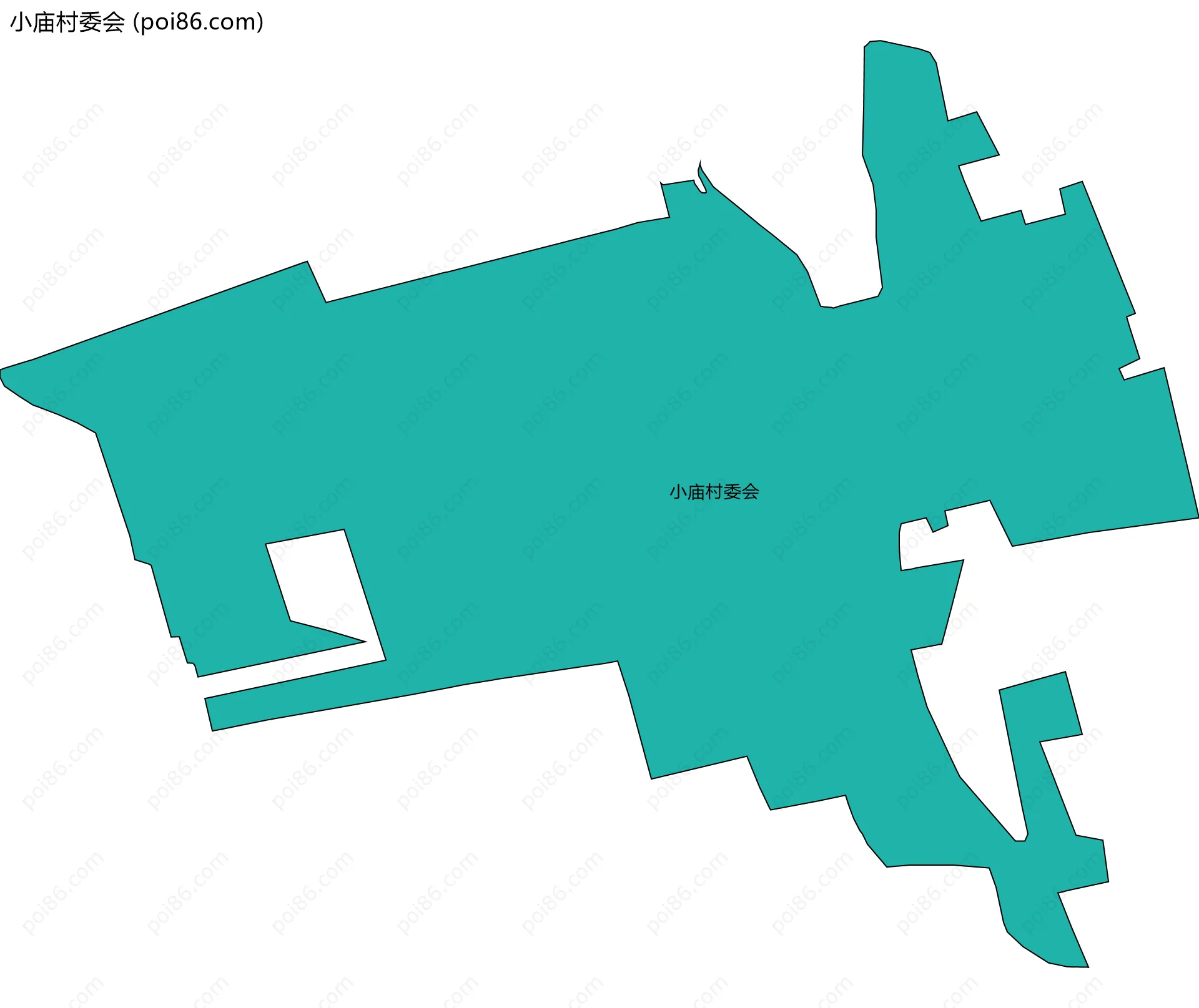 小庙村委会边界地图