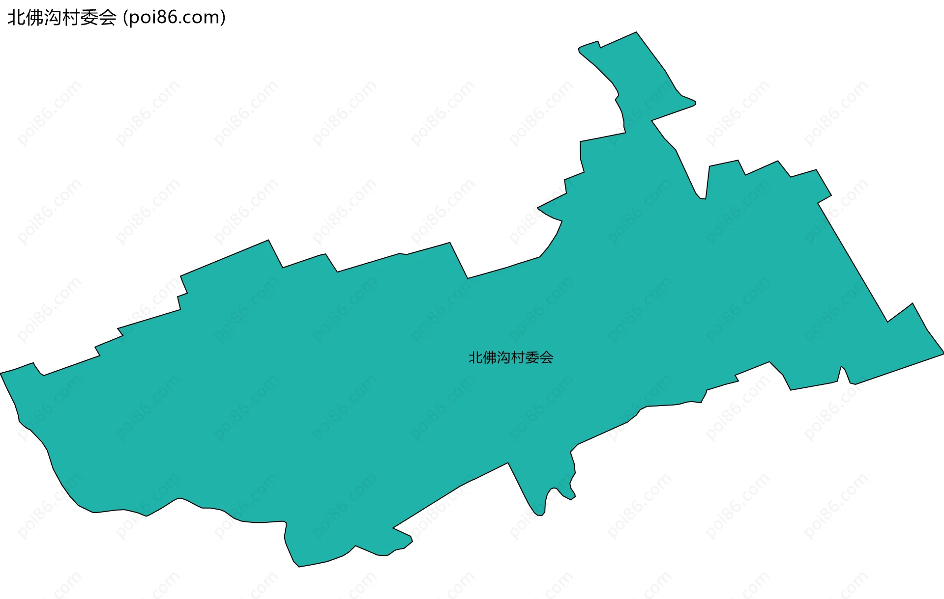 北佛沟村委会边界地图