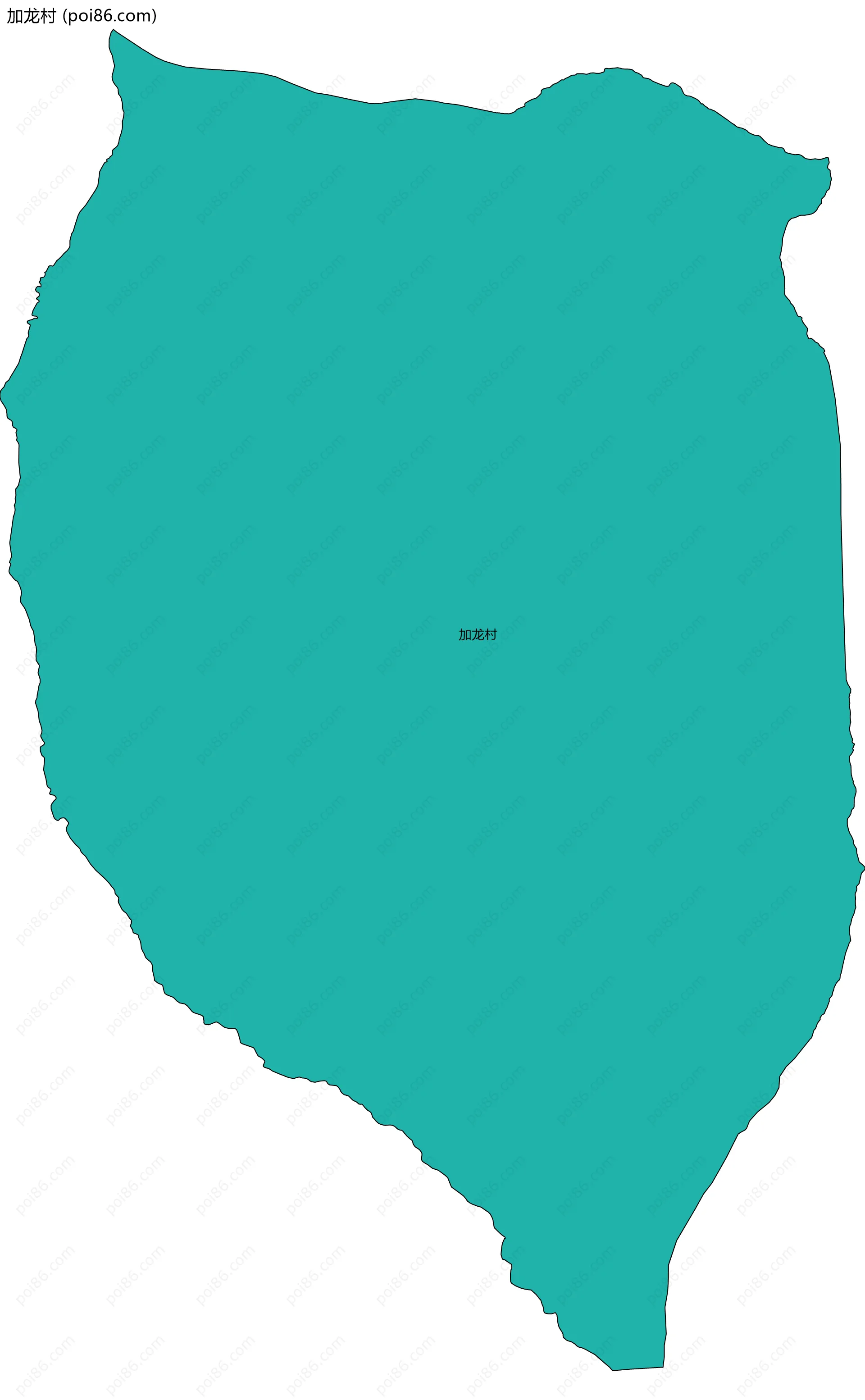 加龙村边界地图