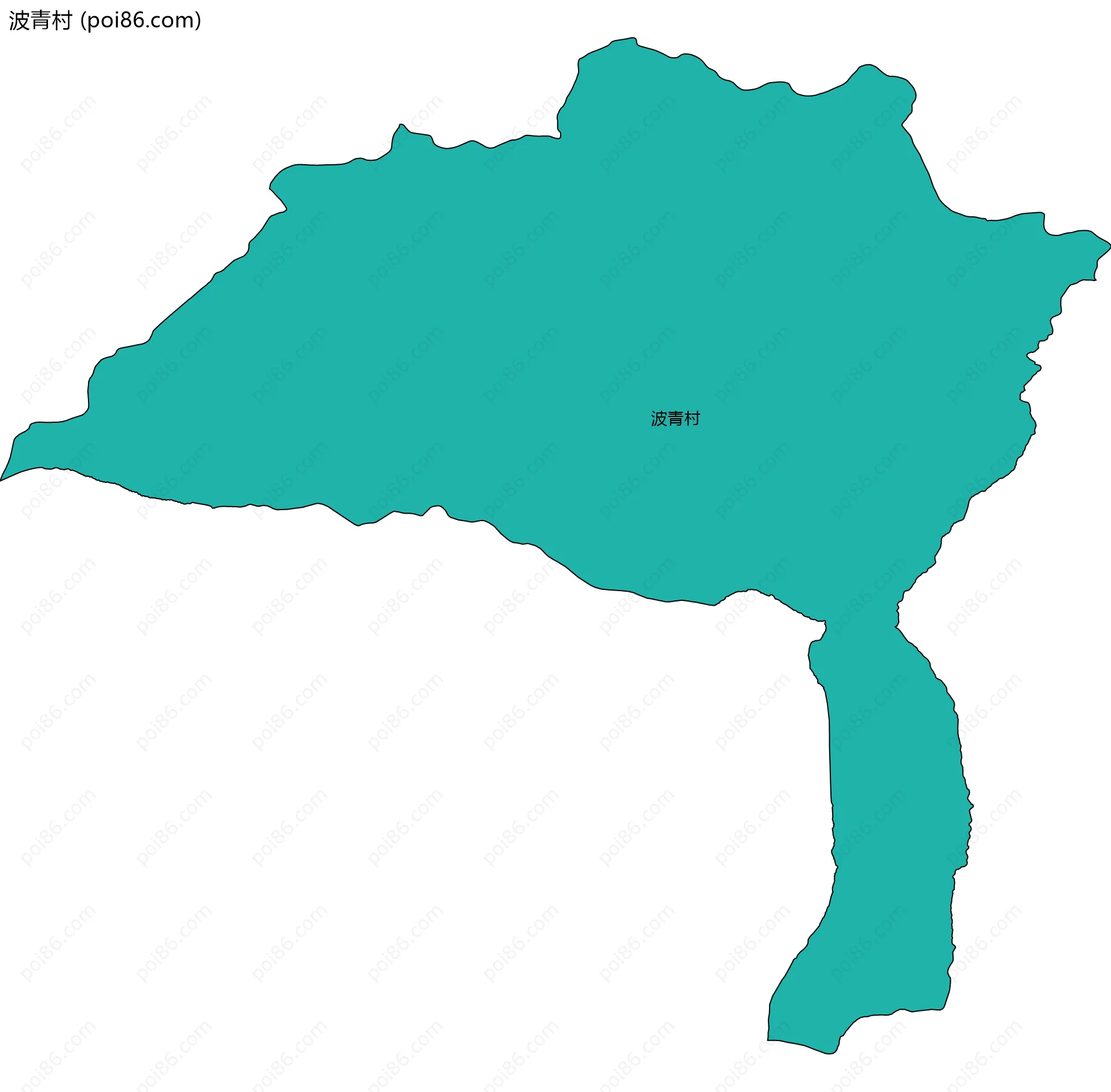 波青村边界地图
