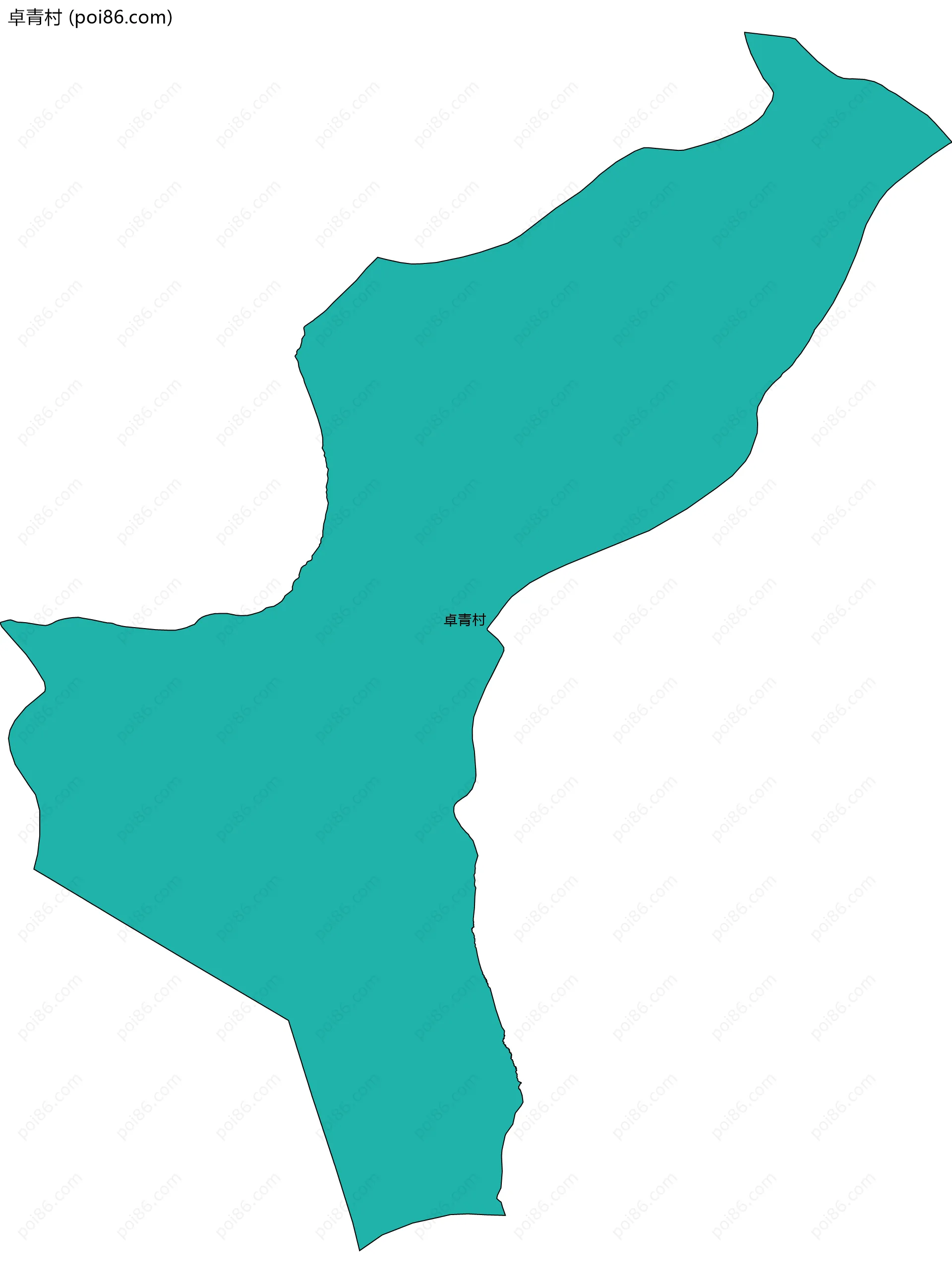 卓青村边界地图